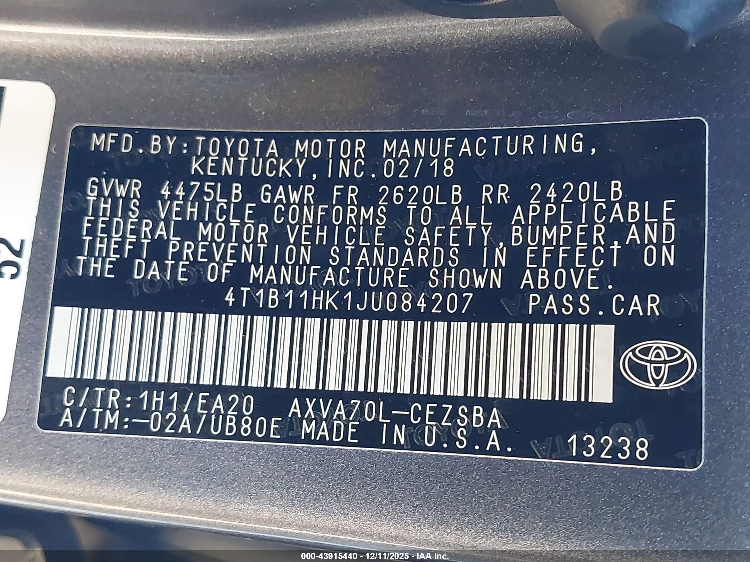 TOYOTA CAMRY image 9