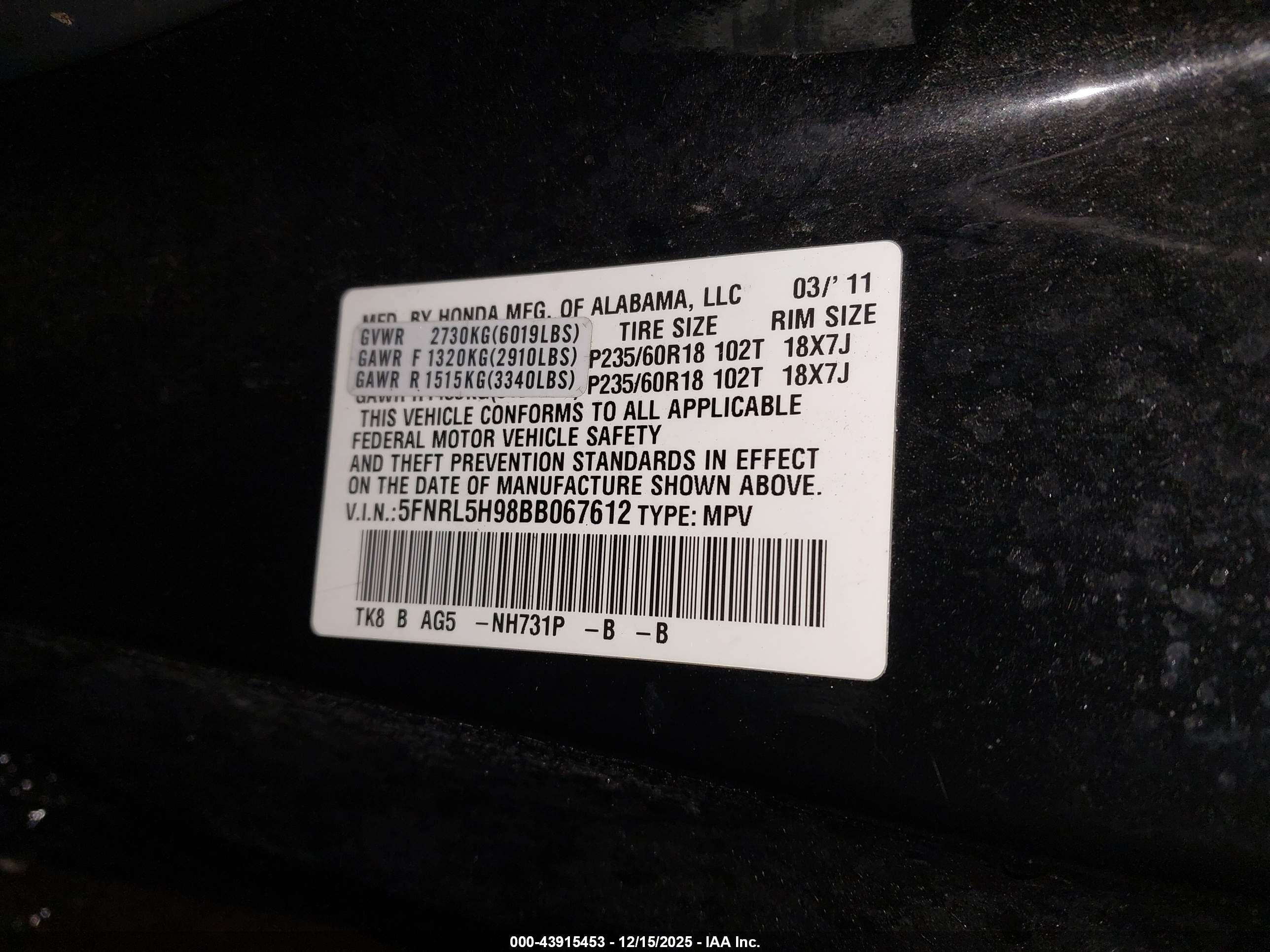 HONDA ODYSSEY image 9