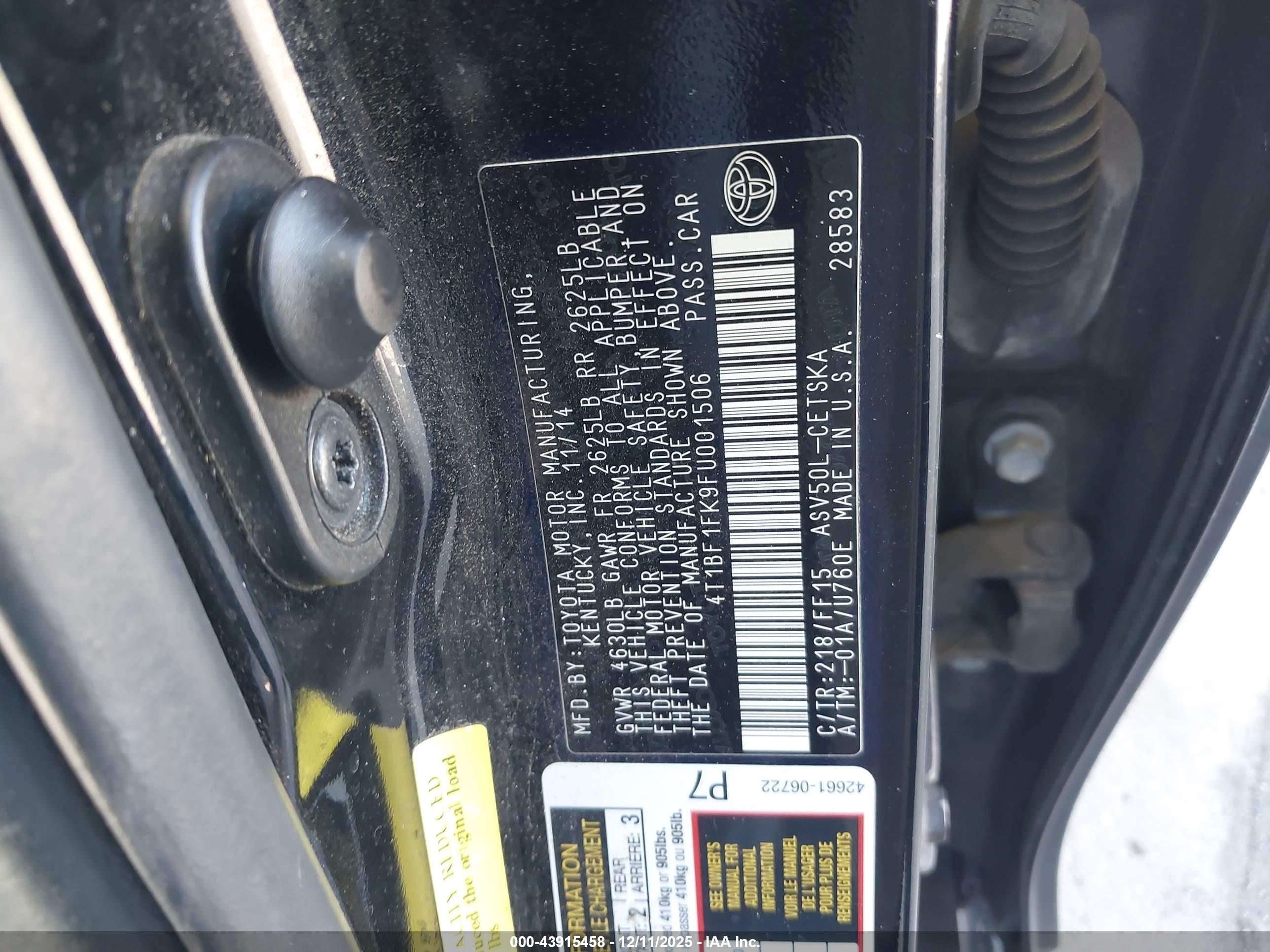 TOYOTA CAMRY image 9