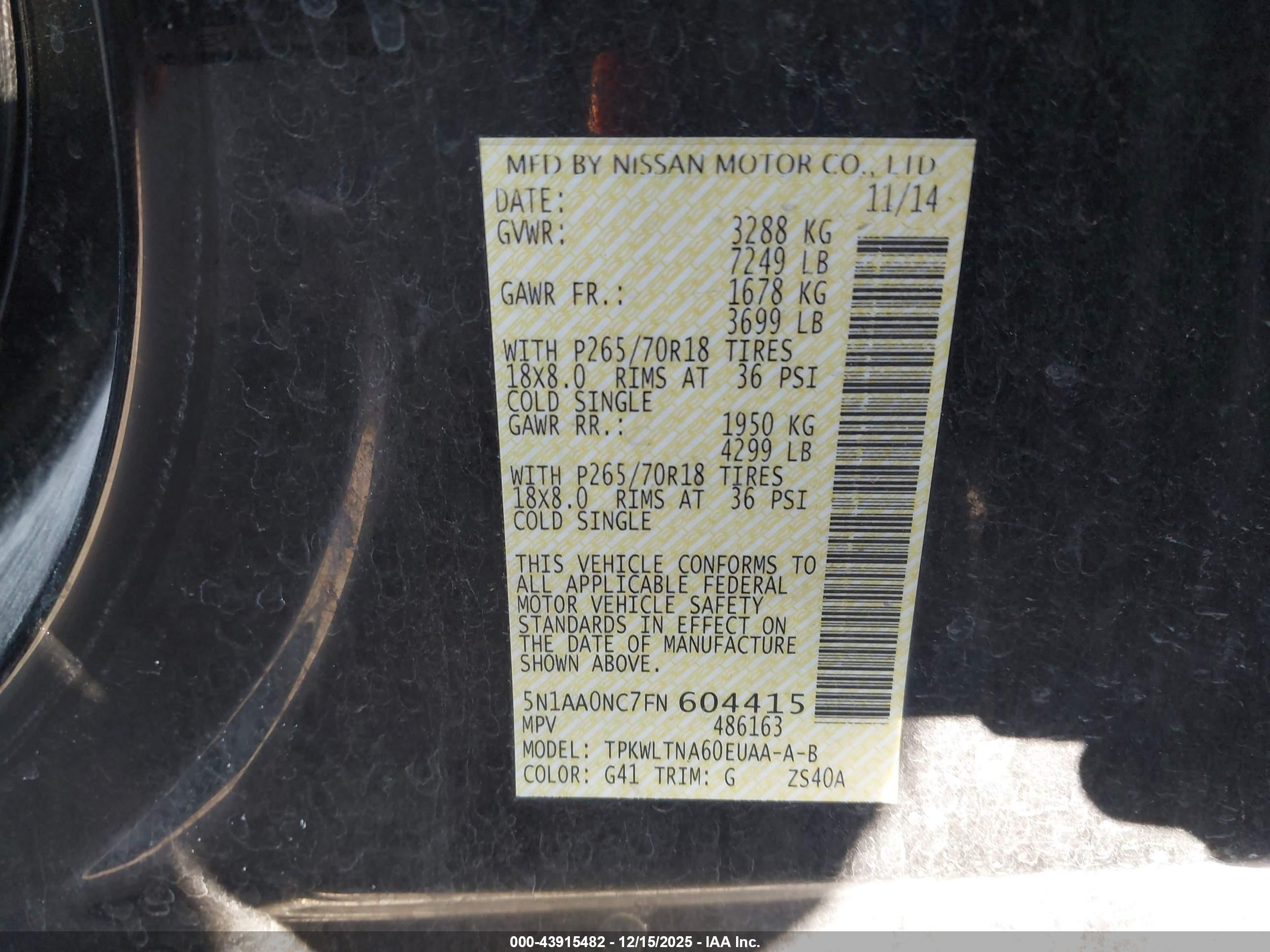 NISSAN ARMADA image 9