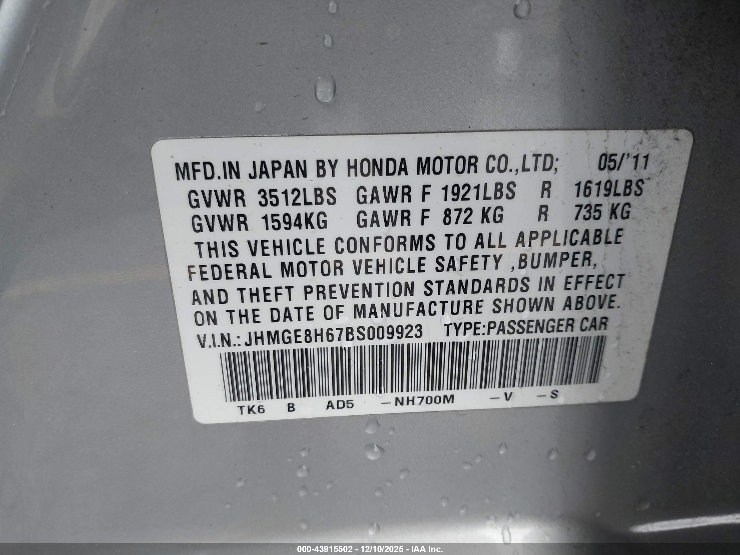HONDA FIT image 9