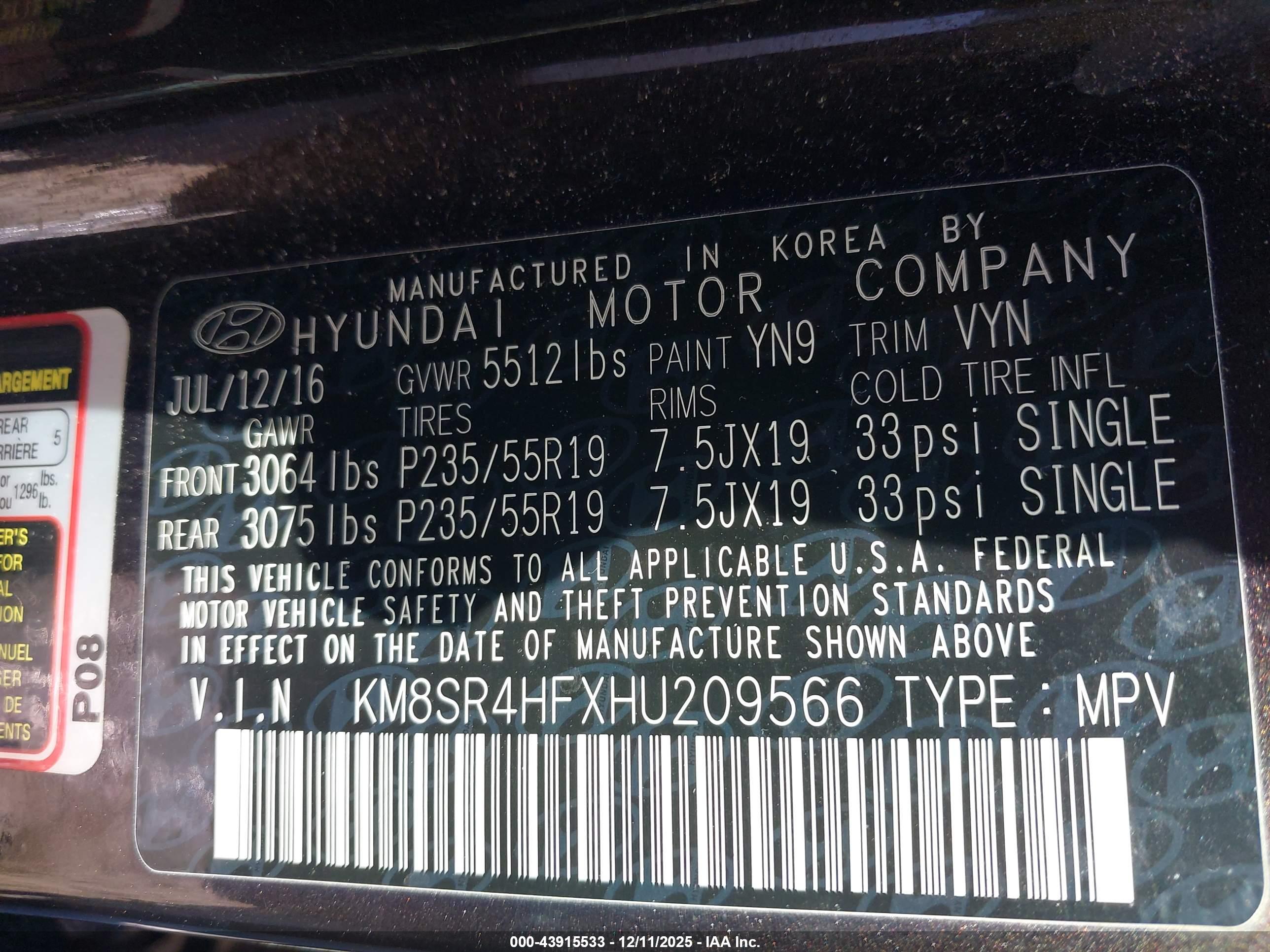 HYUNDAI SANTA image 9