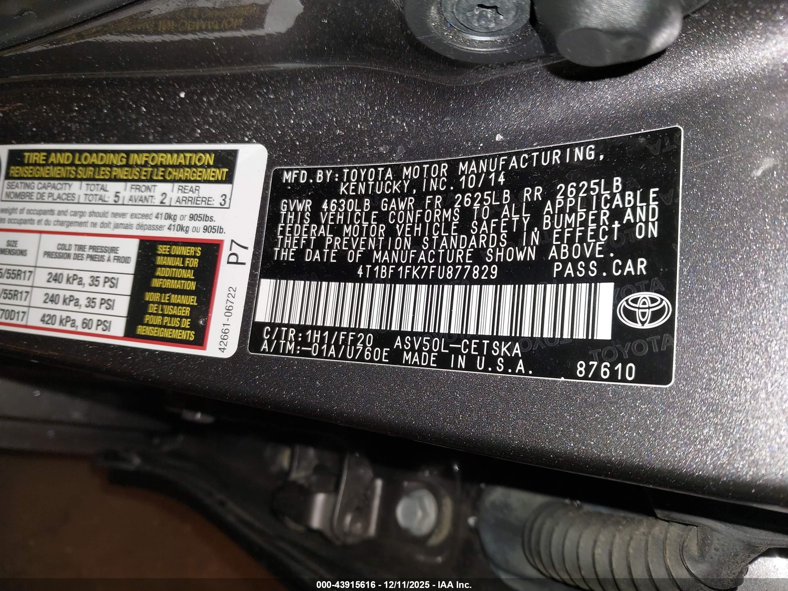 TOYOTA CAMRY image 9