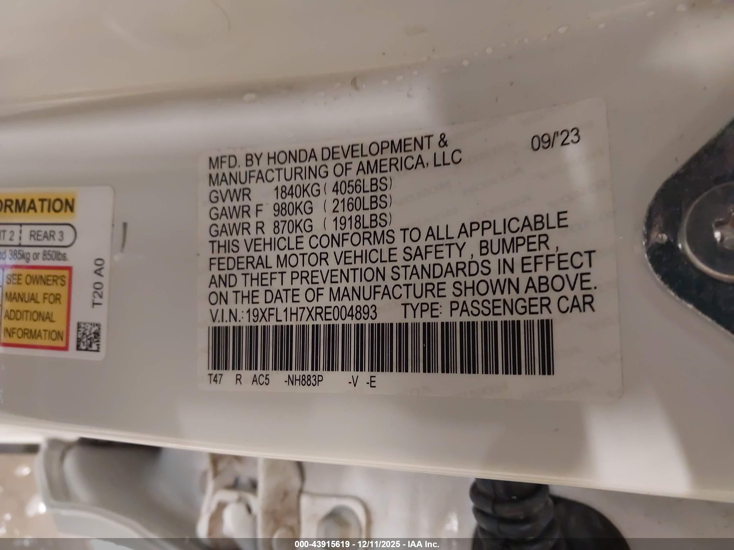 HONDA CIVIC image 9