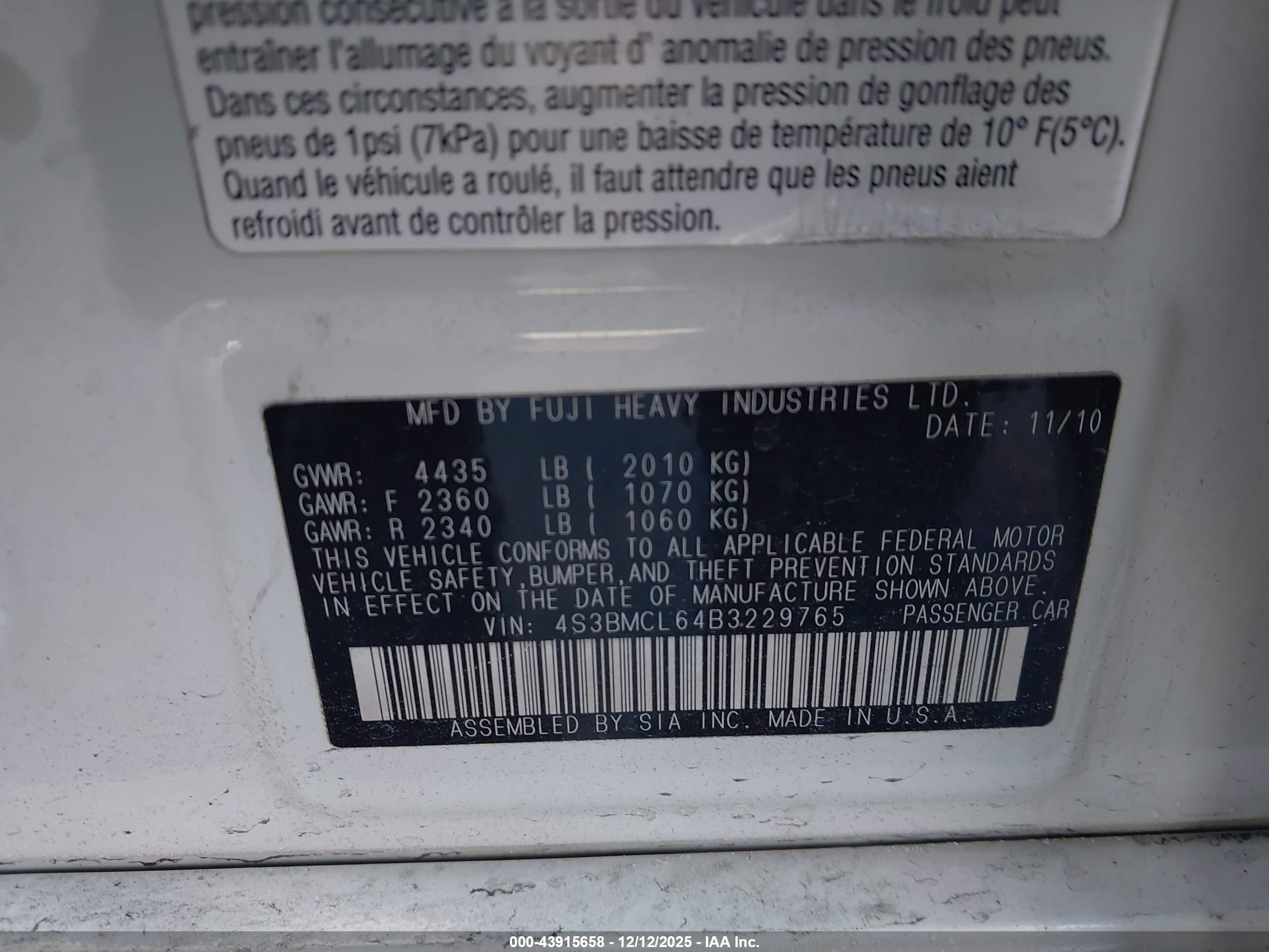 SUBARU LEGACY image 9