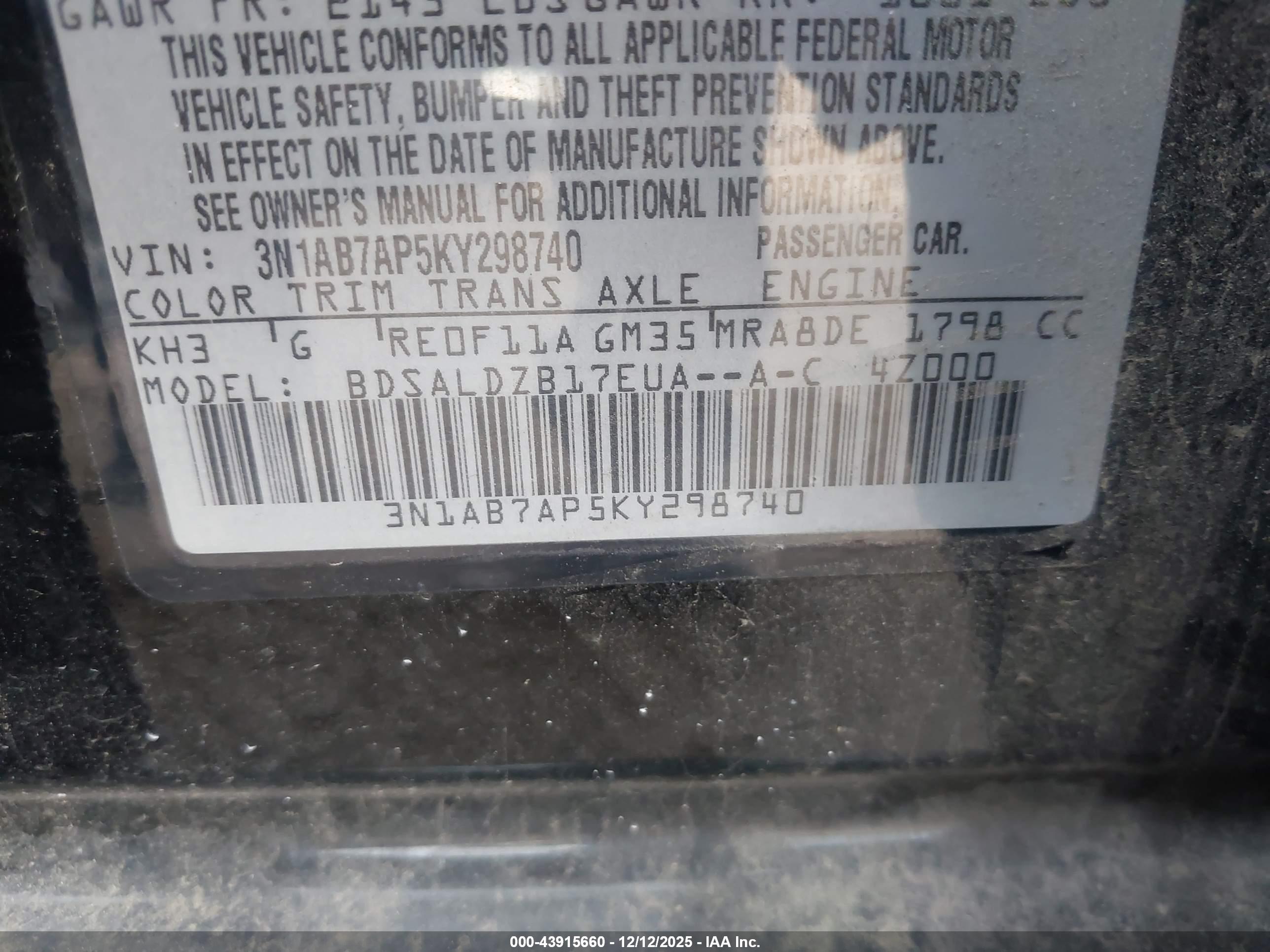 NISSAN SENTRA image 9