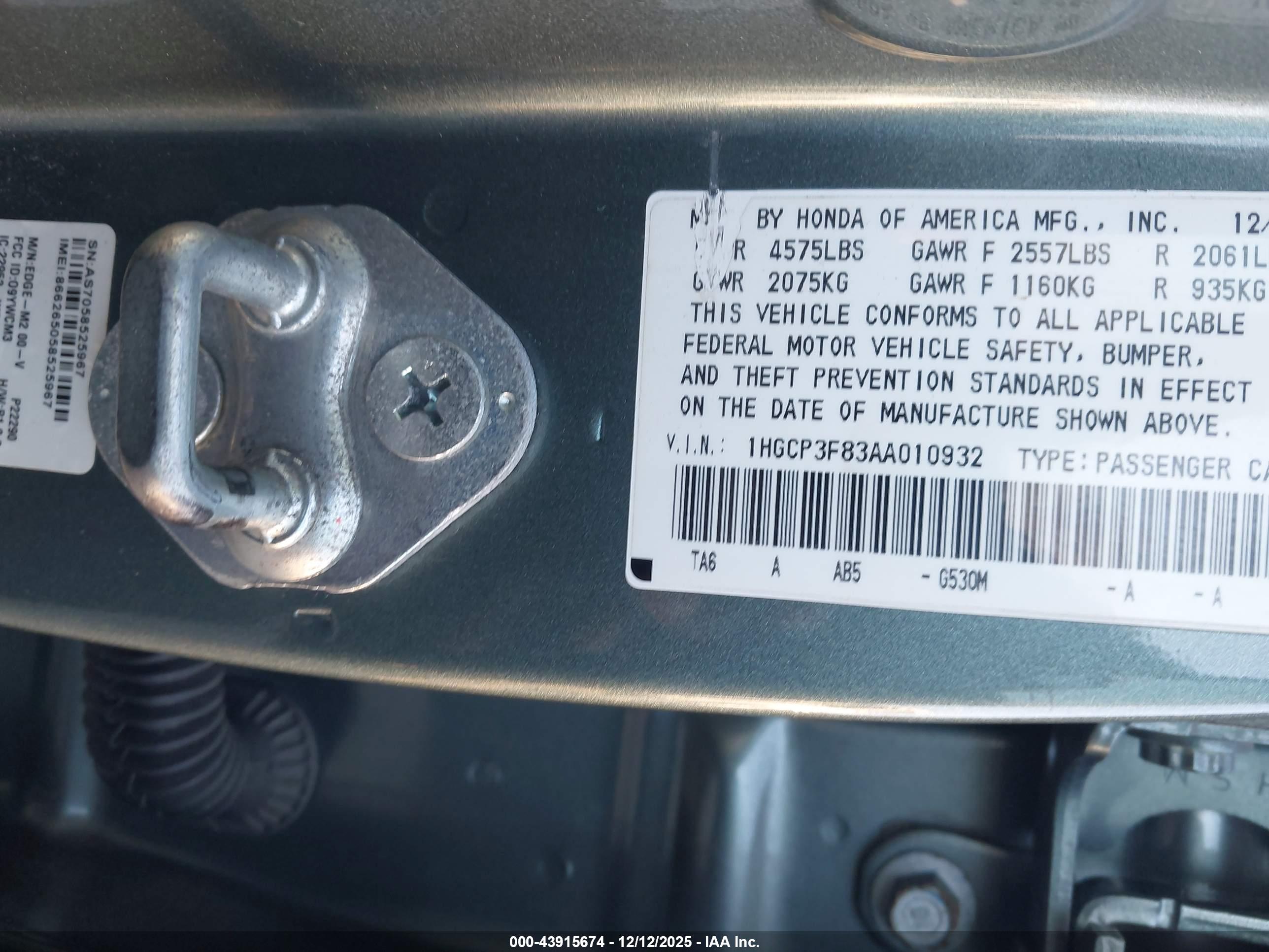 HONDA ACCORD image 9
