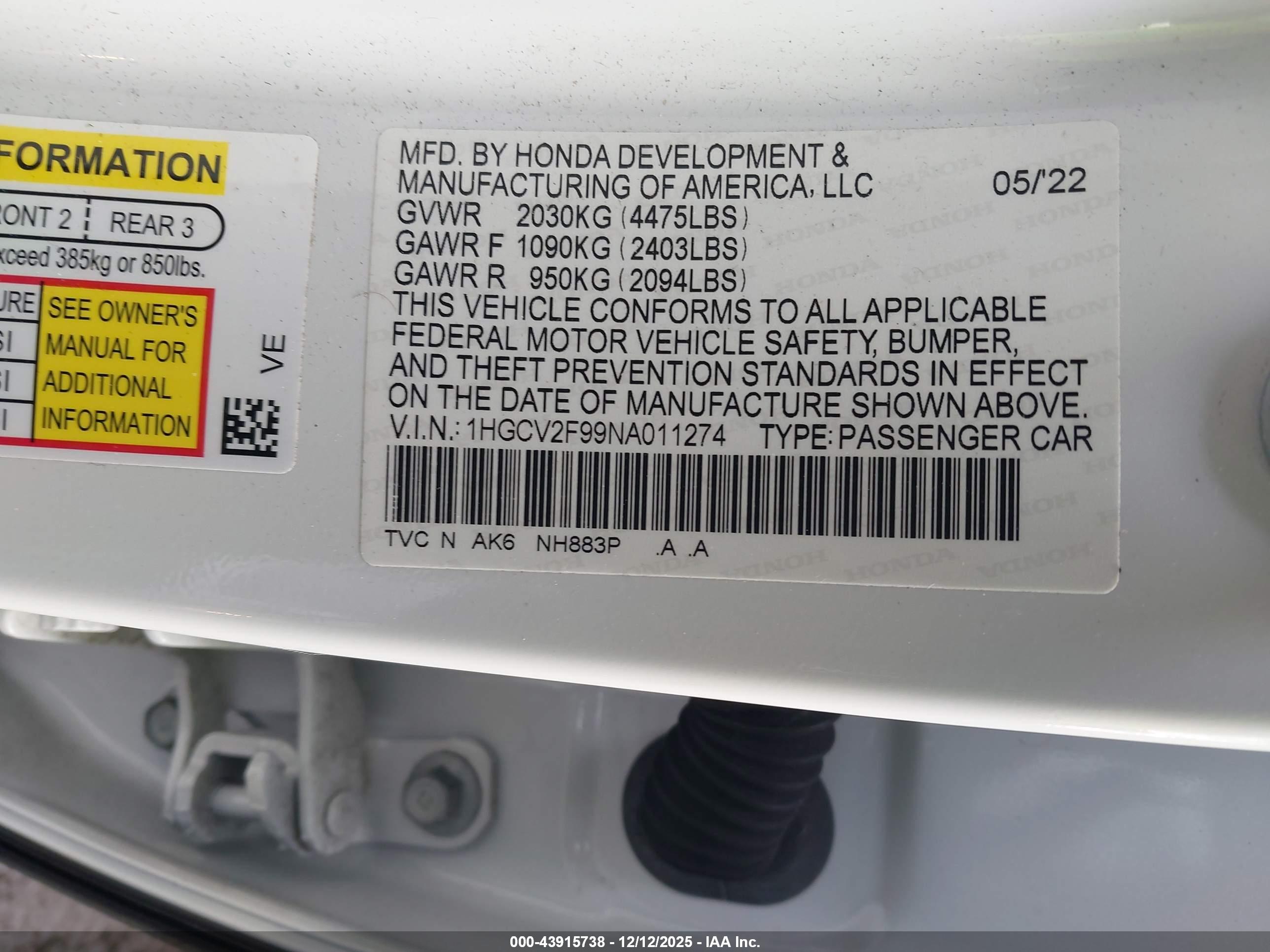 HONDA ACCORD image 9