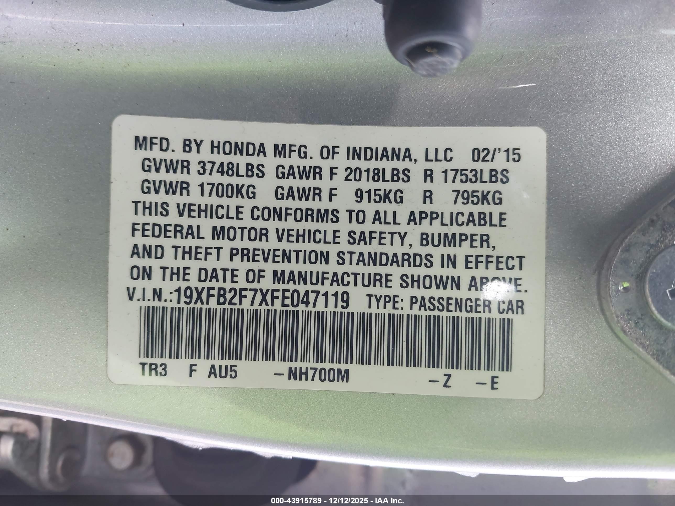 HONDA CIVIC image 9