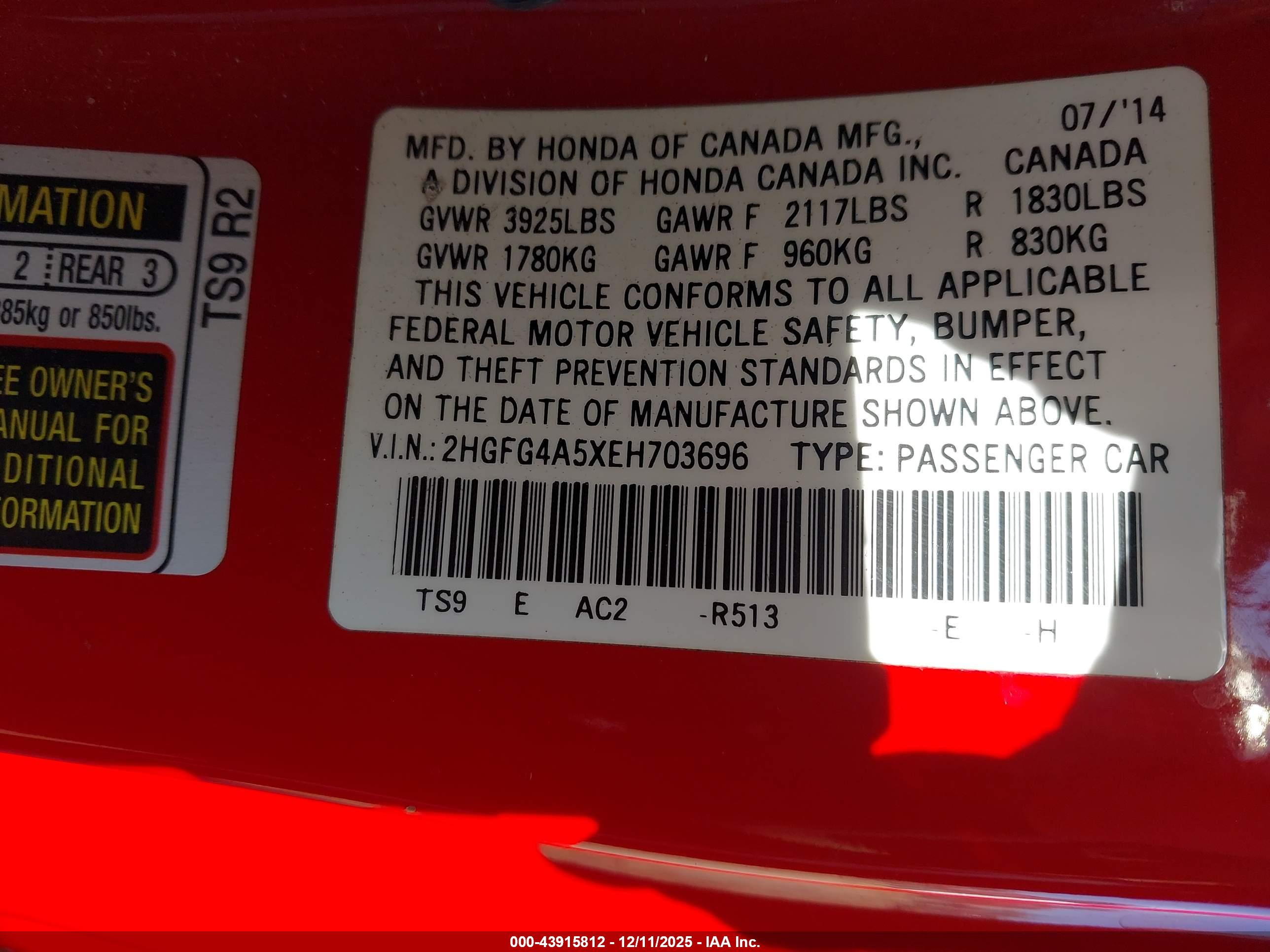 HONDA CIVIC image 9