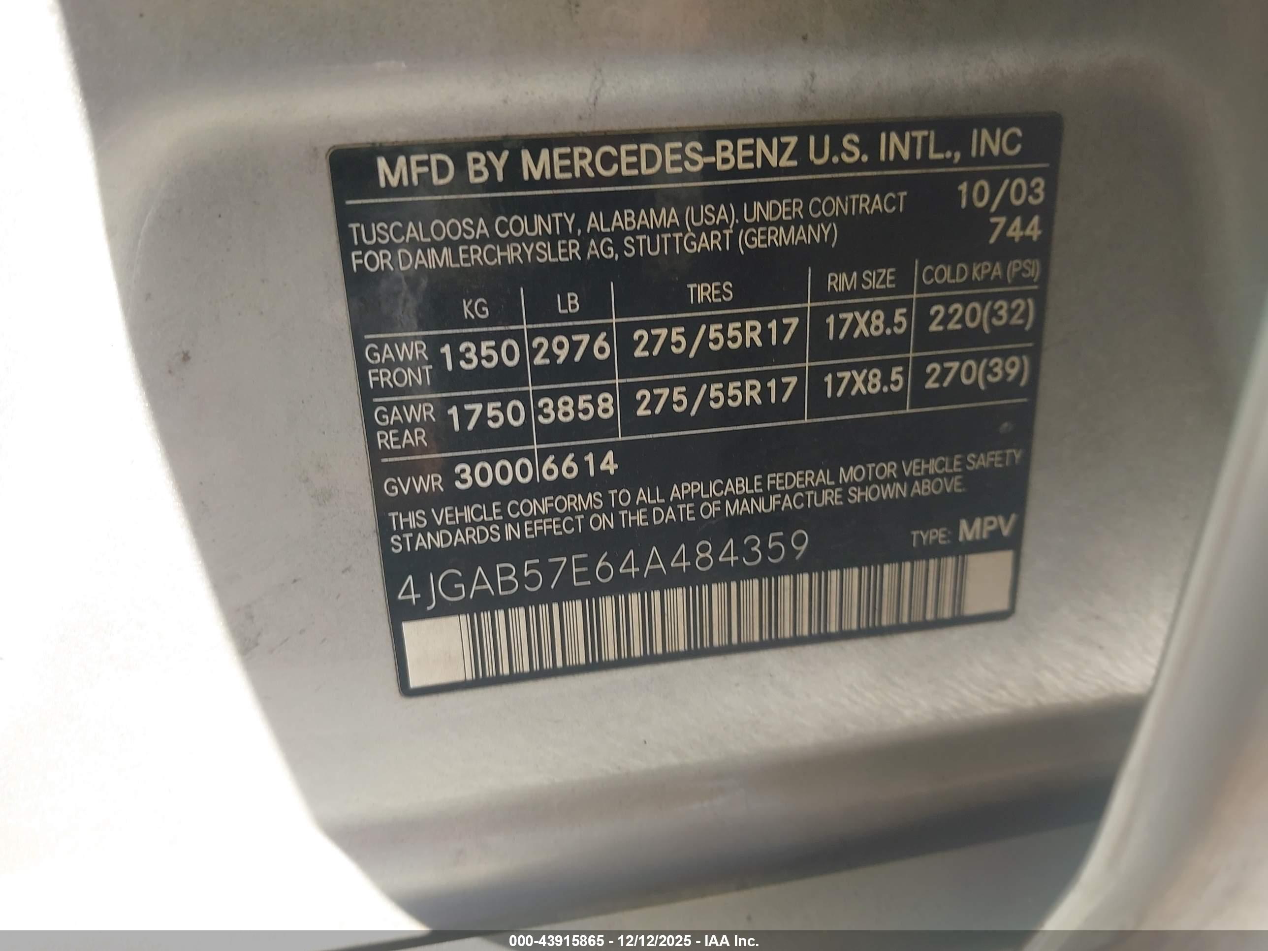 MERCEDES-BENZ ML image 9