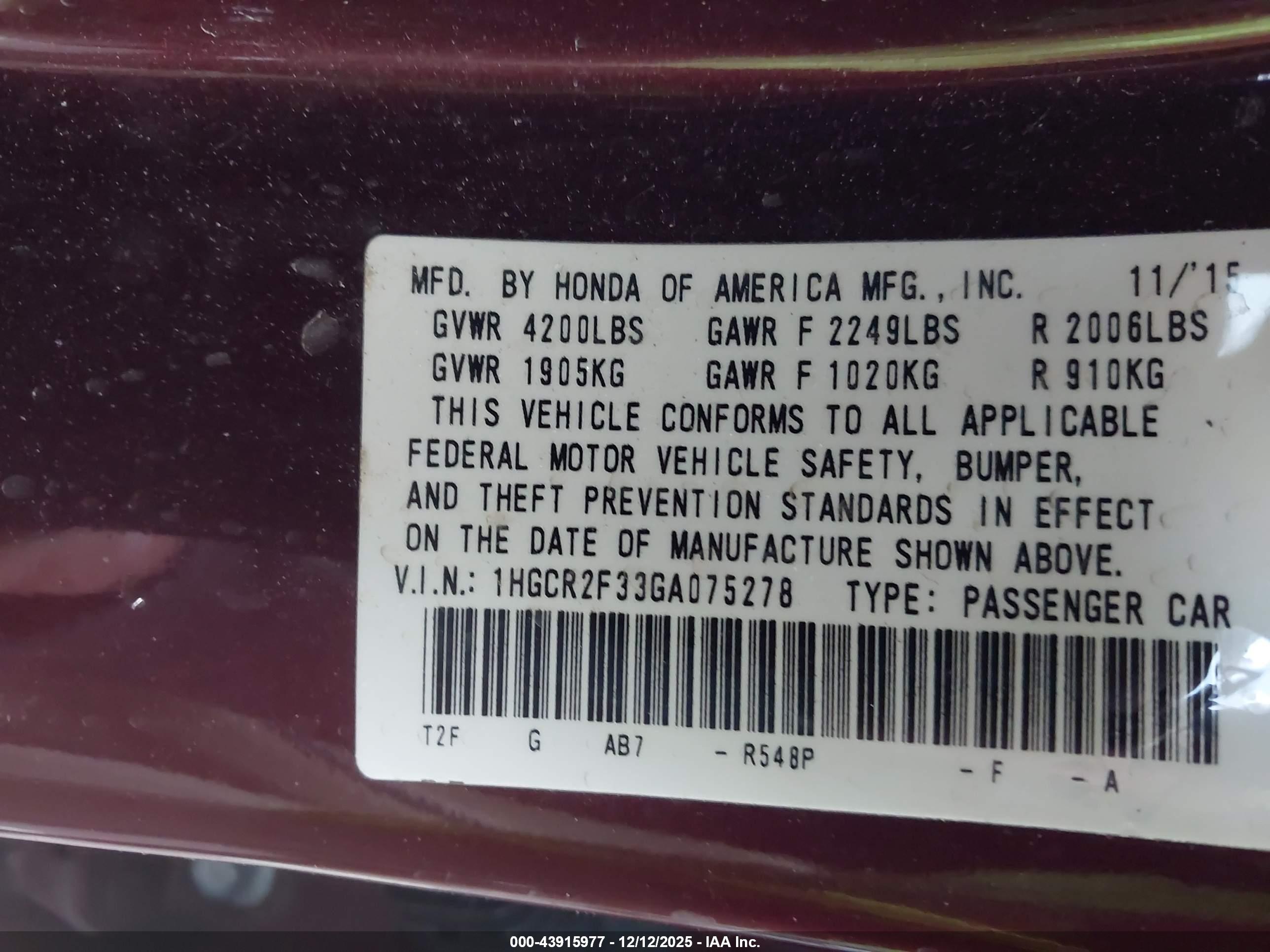 HONDA ACCORD image 9