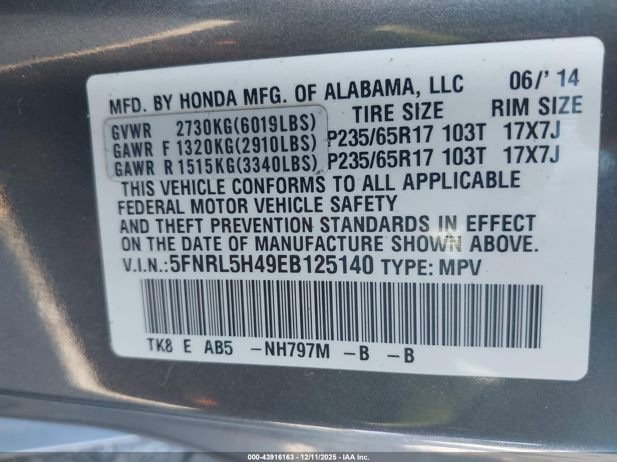 HONDA ODYSSEY image 9