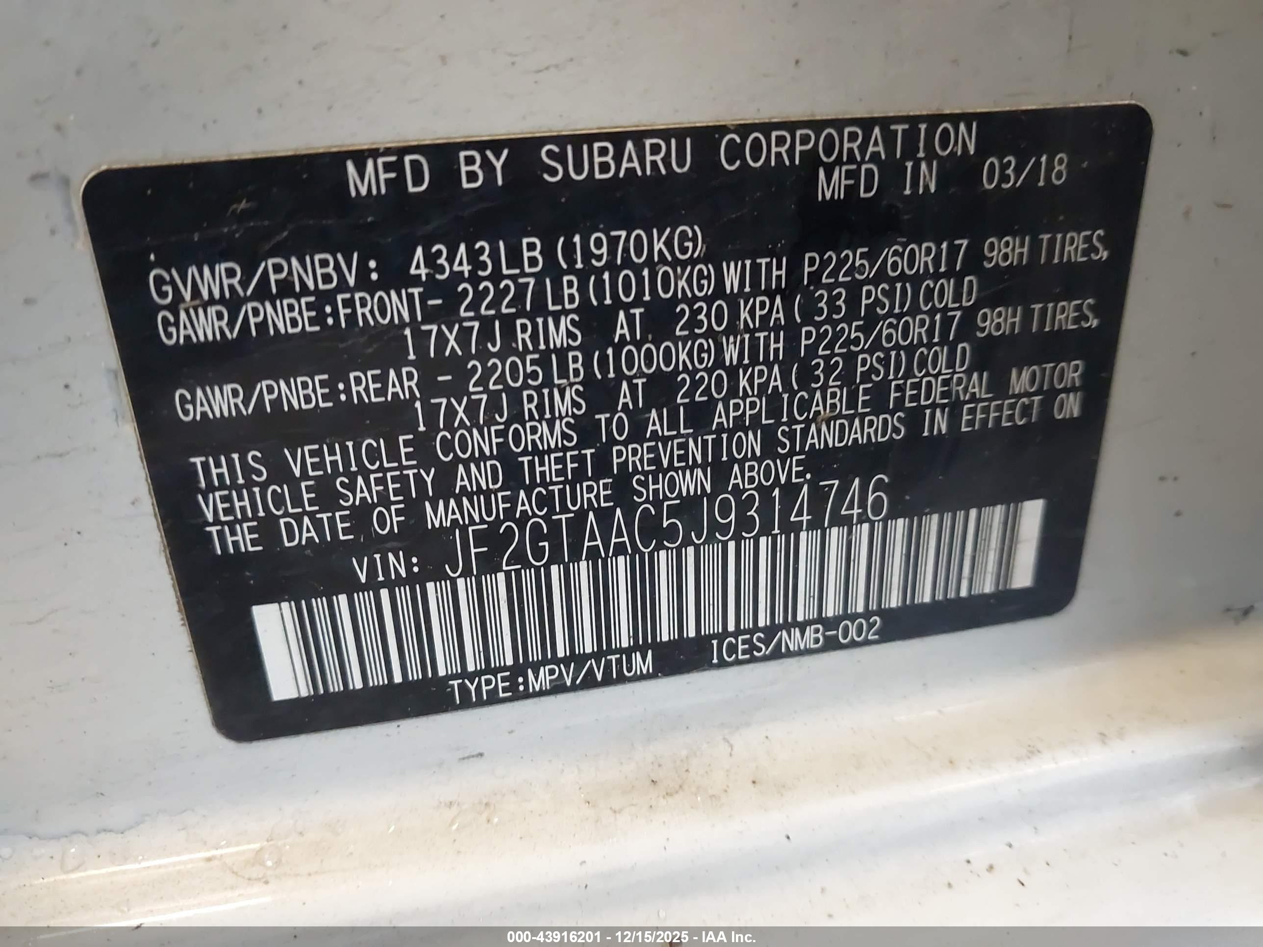SUBARU CROSSTREK image 9