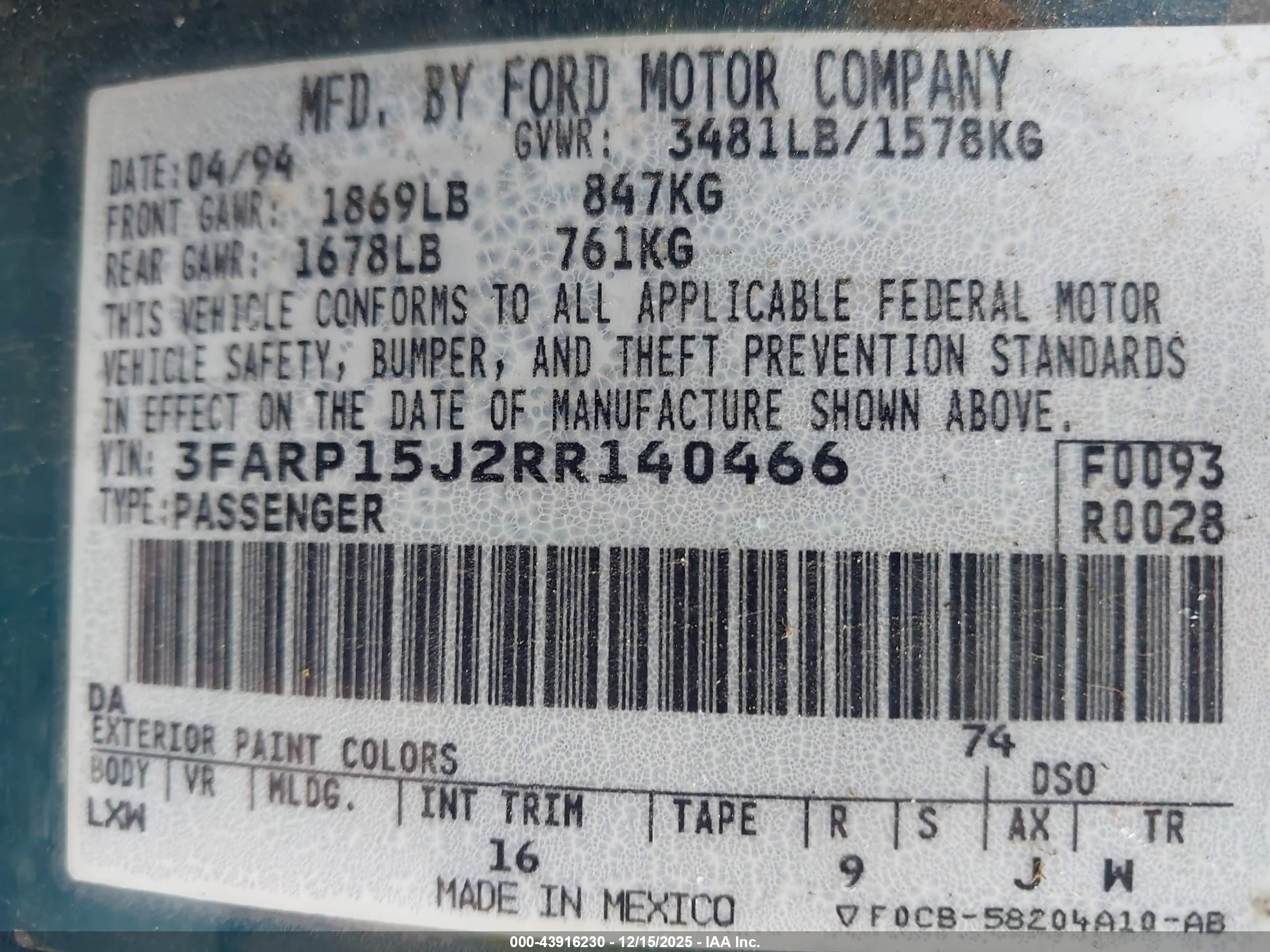 FORD ESCORT image 9