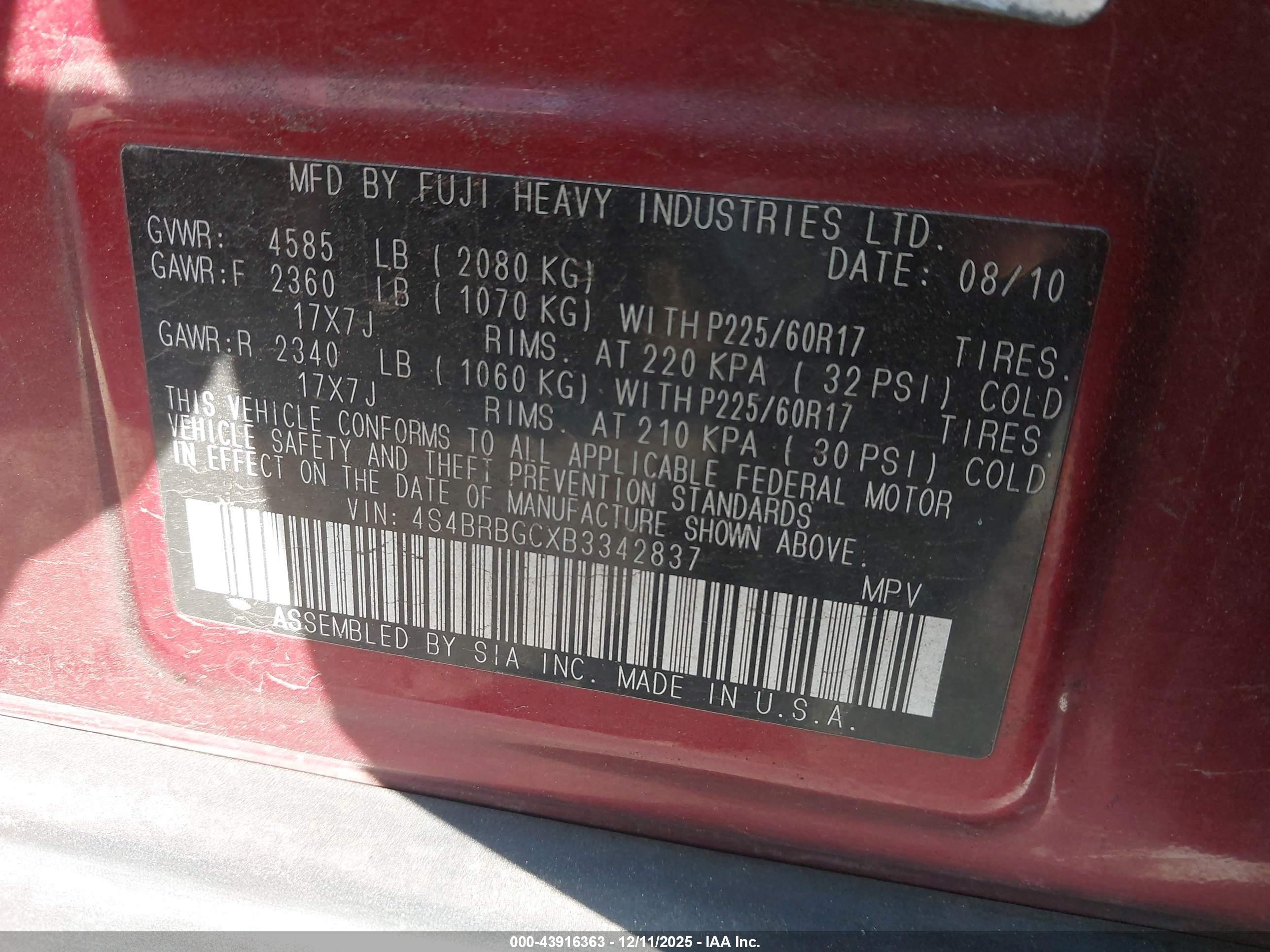 SUBARU OUTBACK image 9