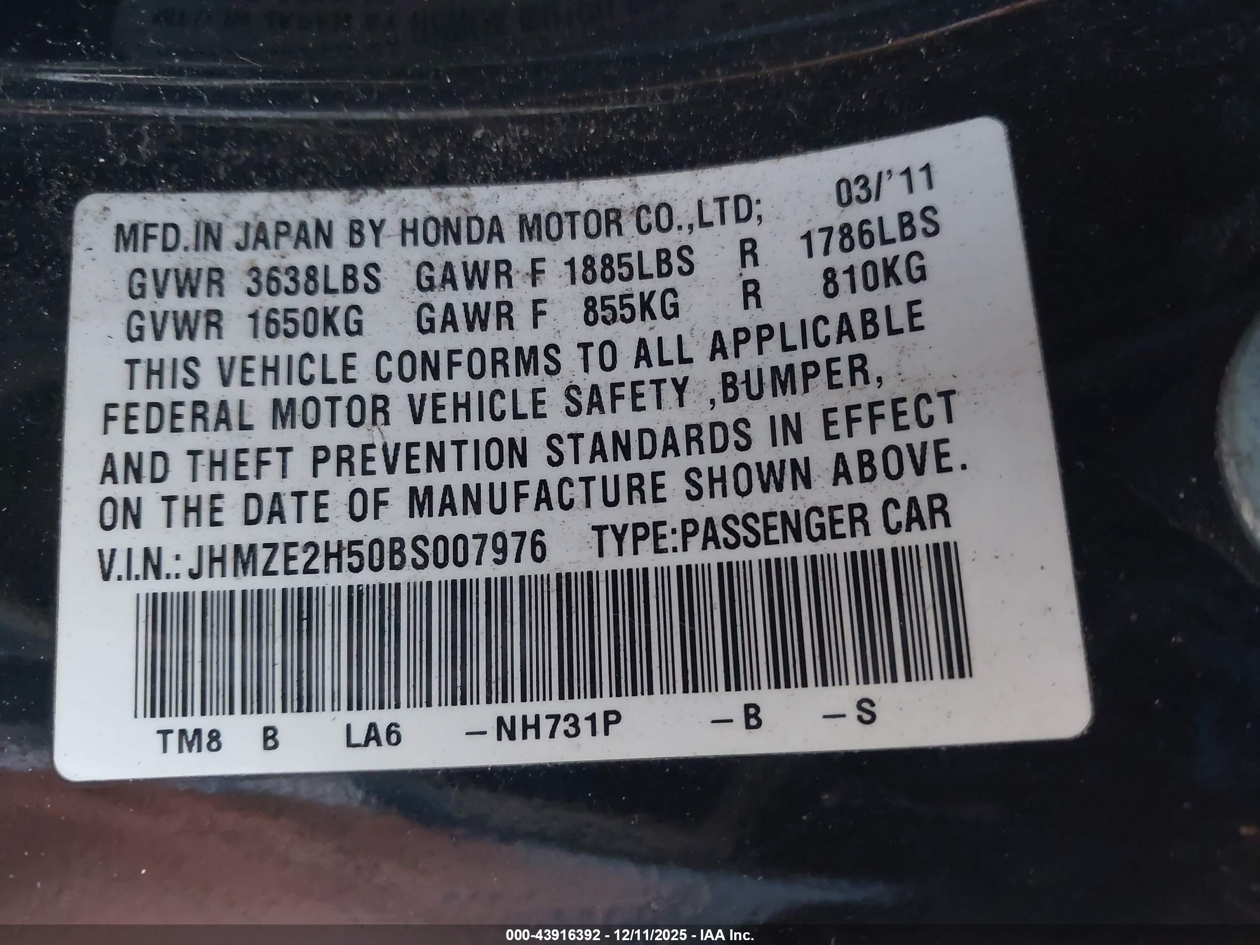 HONDA INSIGHT image 9