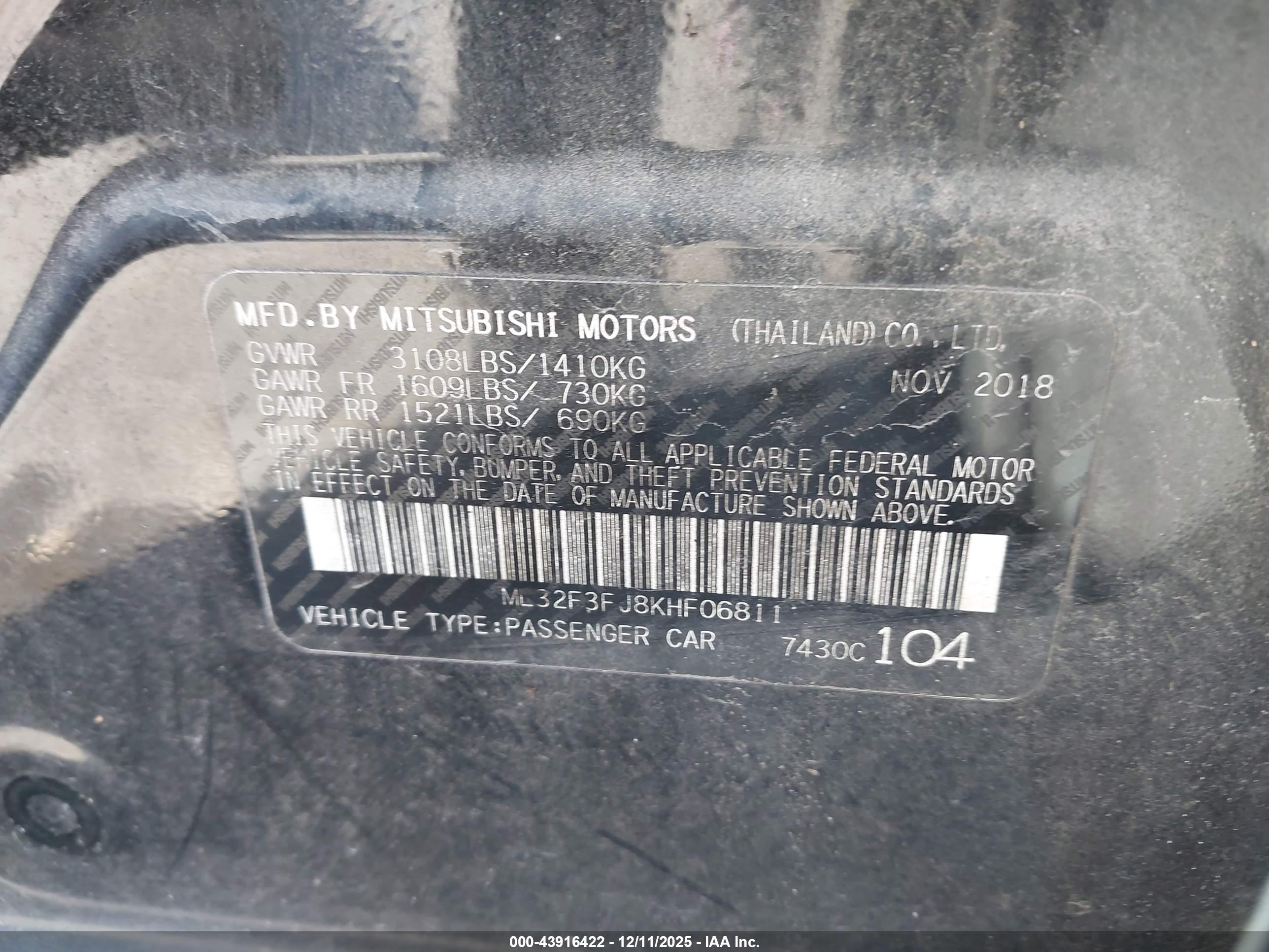 MITSUBISHI MIRAGE image 9