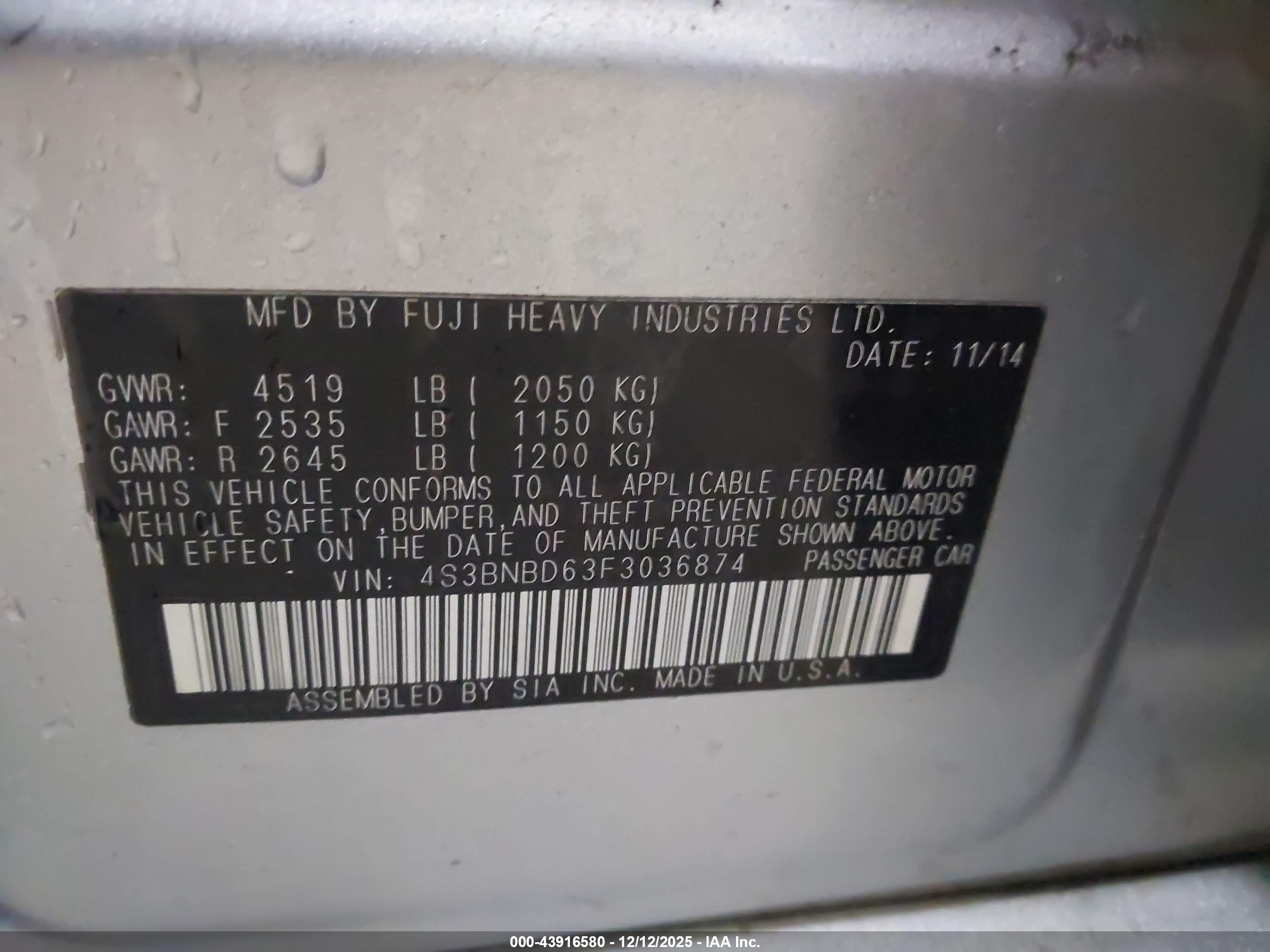 SUBARU LEGACY image 9