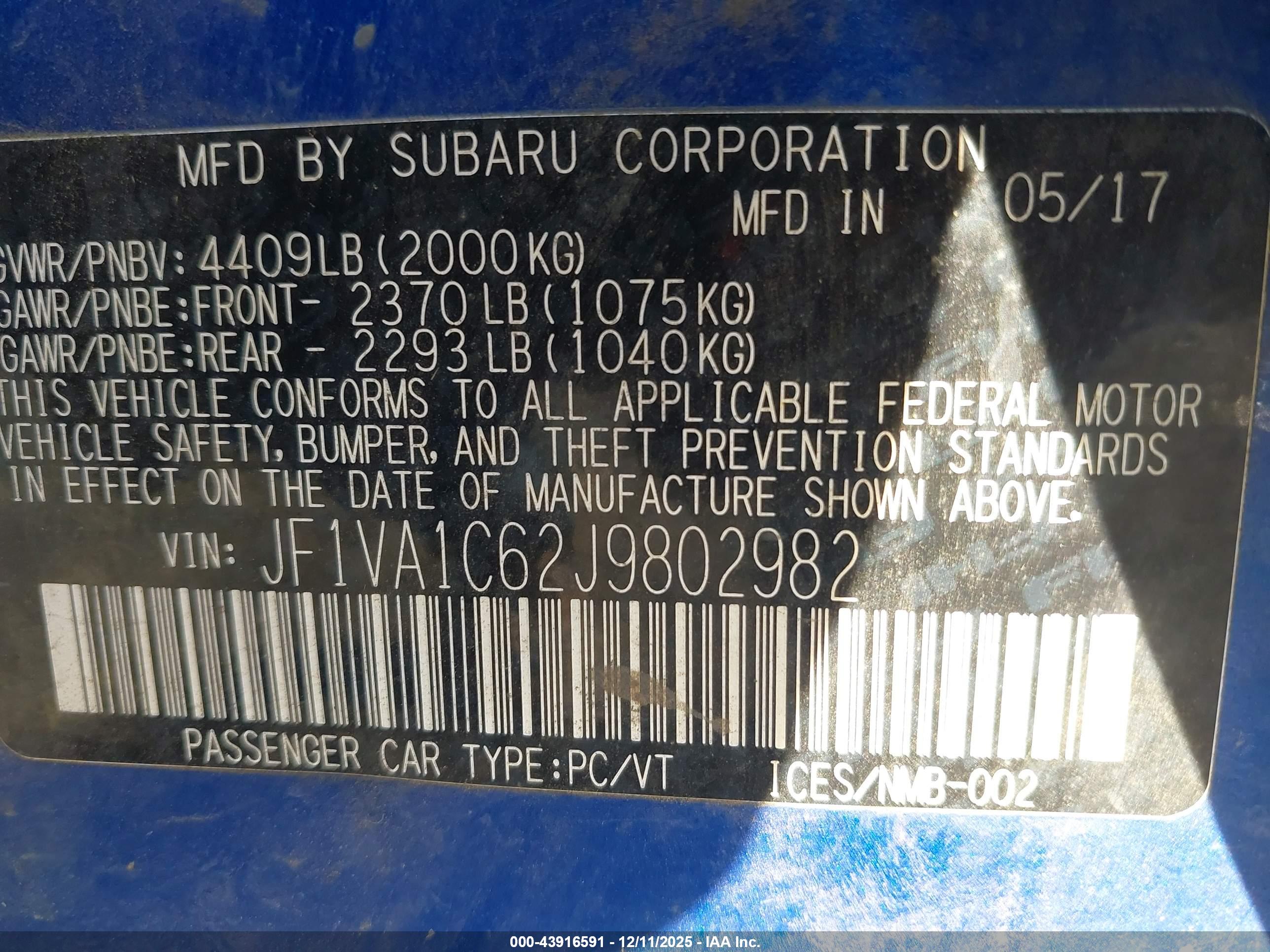 SUBARU WRX image 9