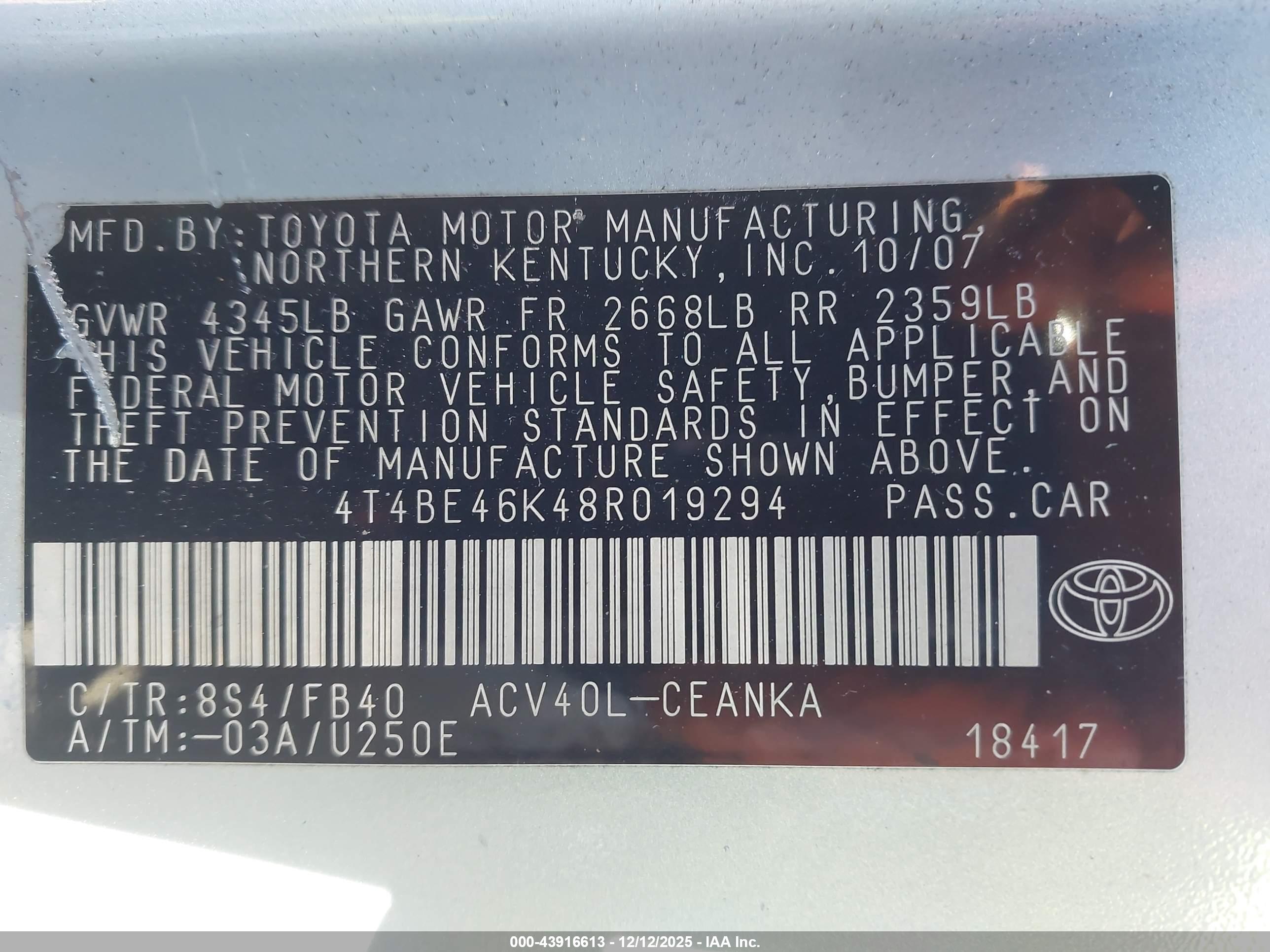 TOYOTA CAMRY image 9