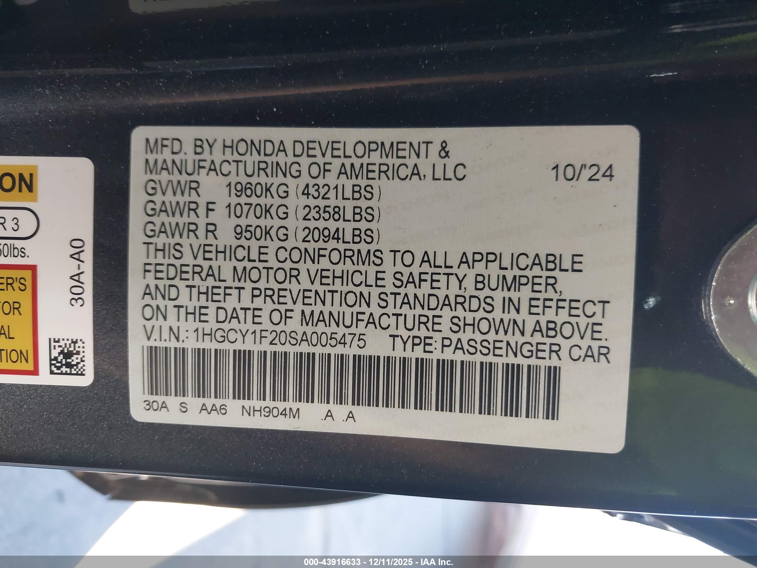HONDA ACCORD image 9