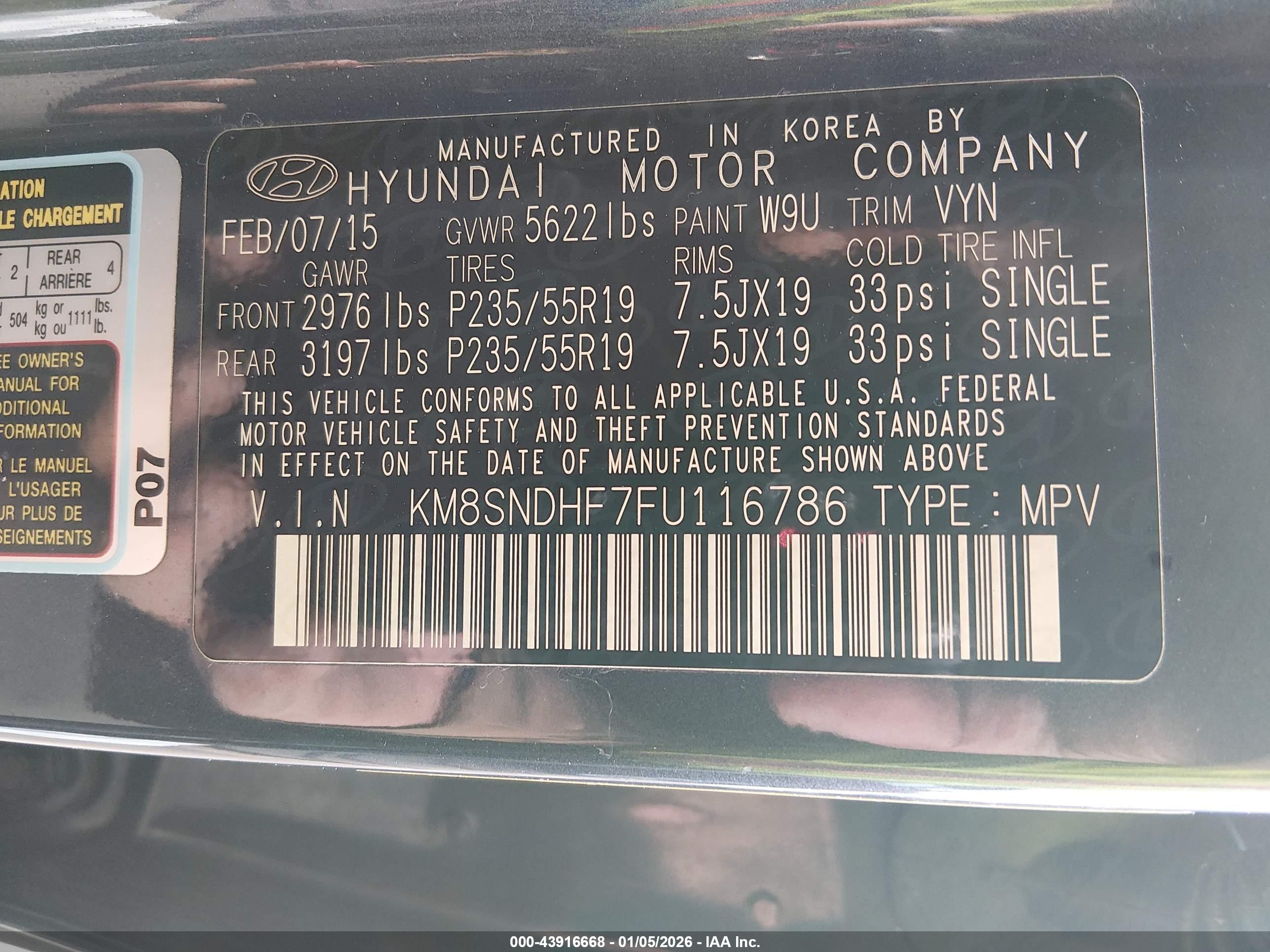 HYUNDAI SANTA image 9