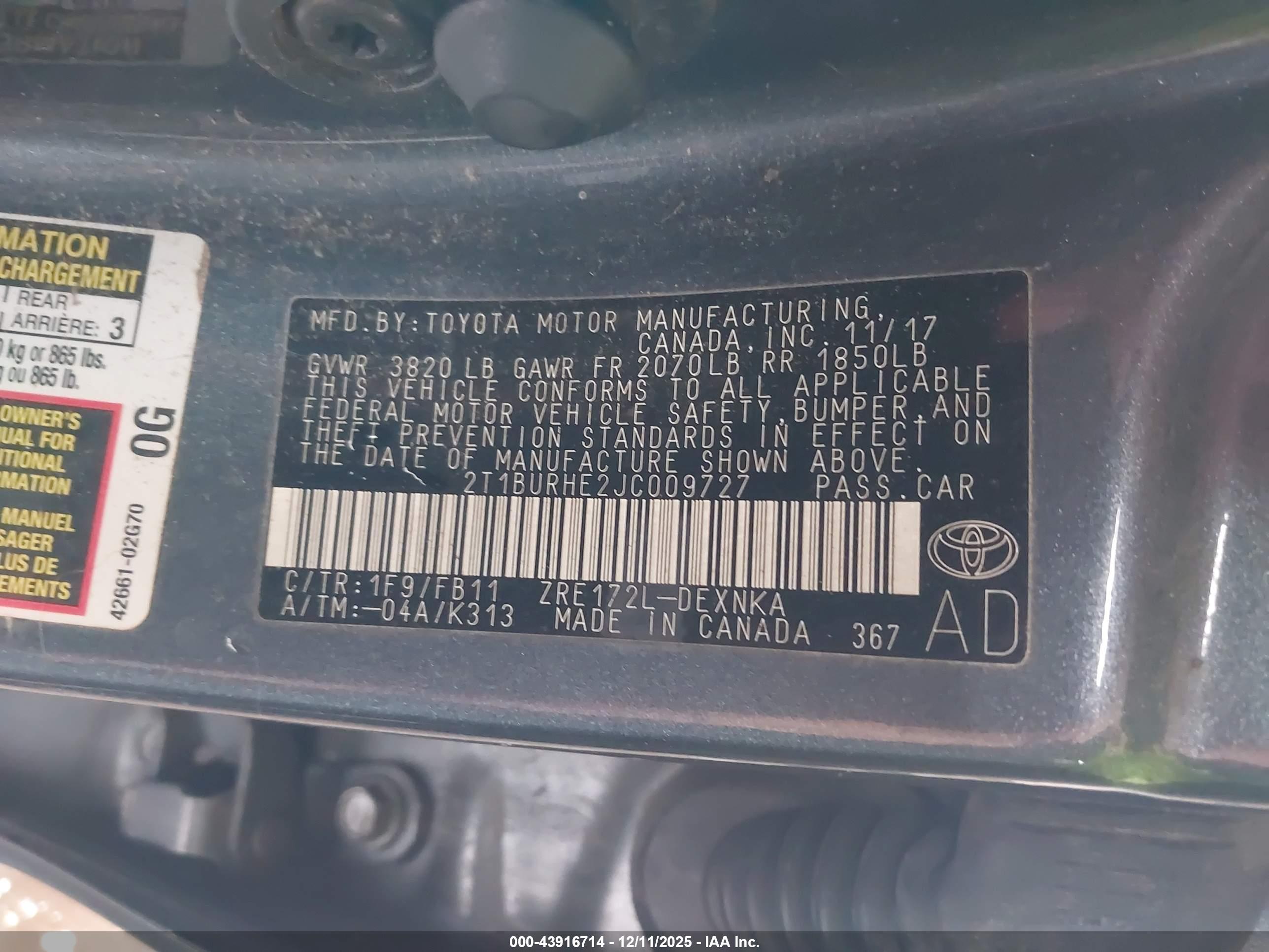 TOYOTA COROLLA image 9