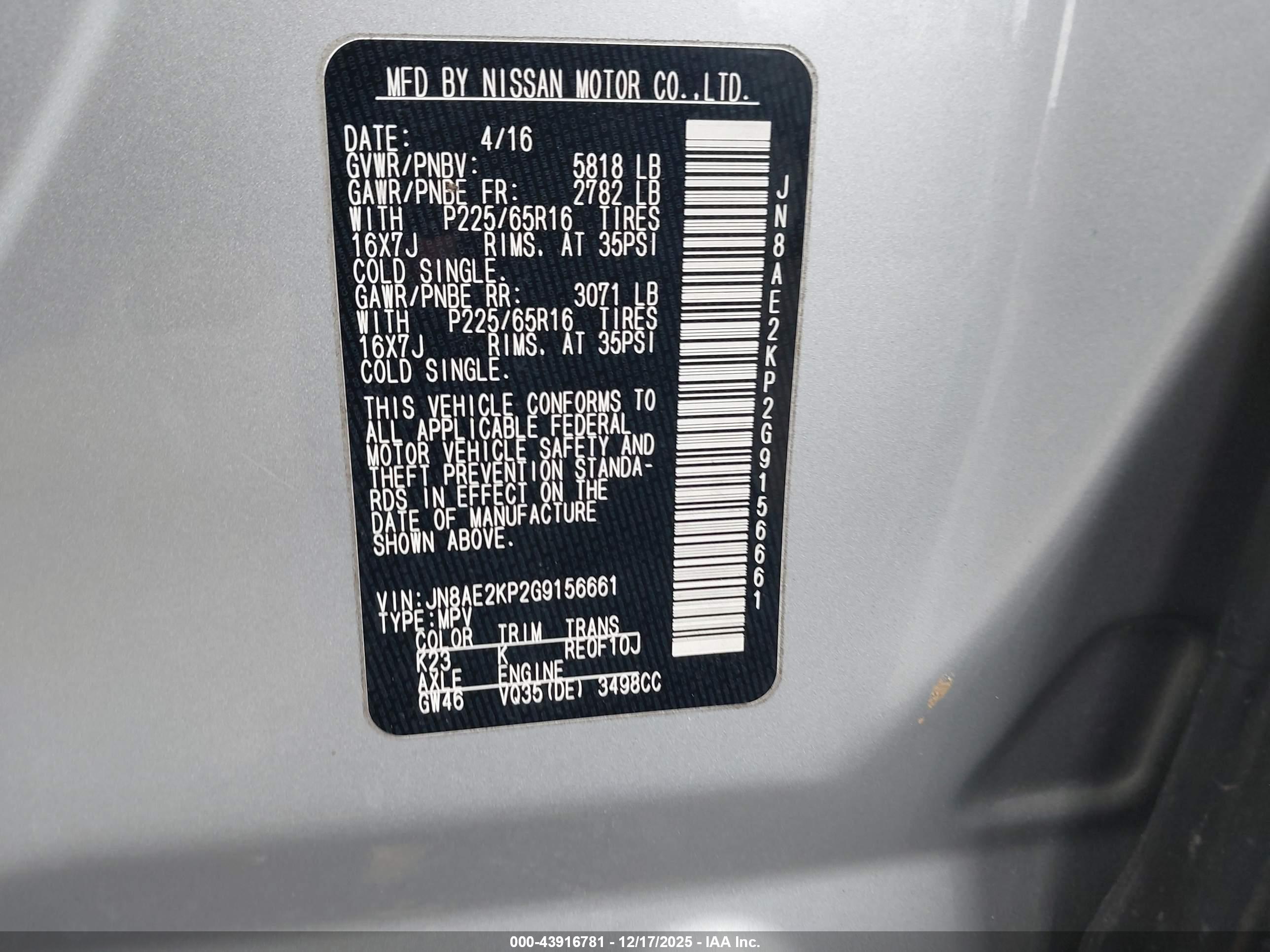 NISSAN QUEST image 9