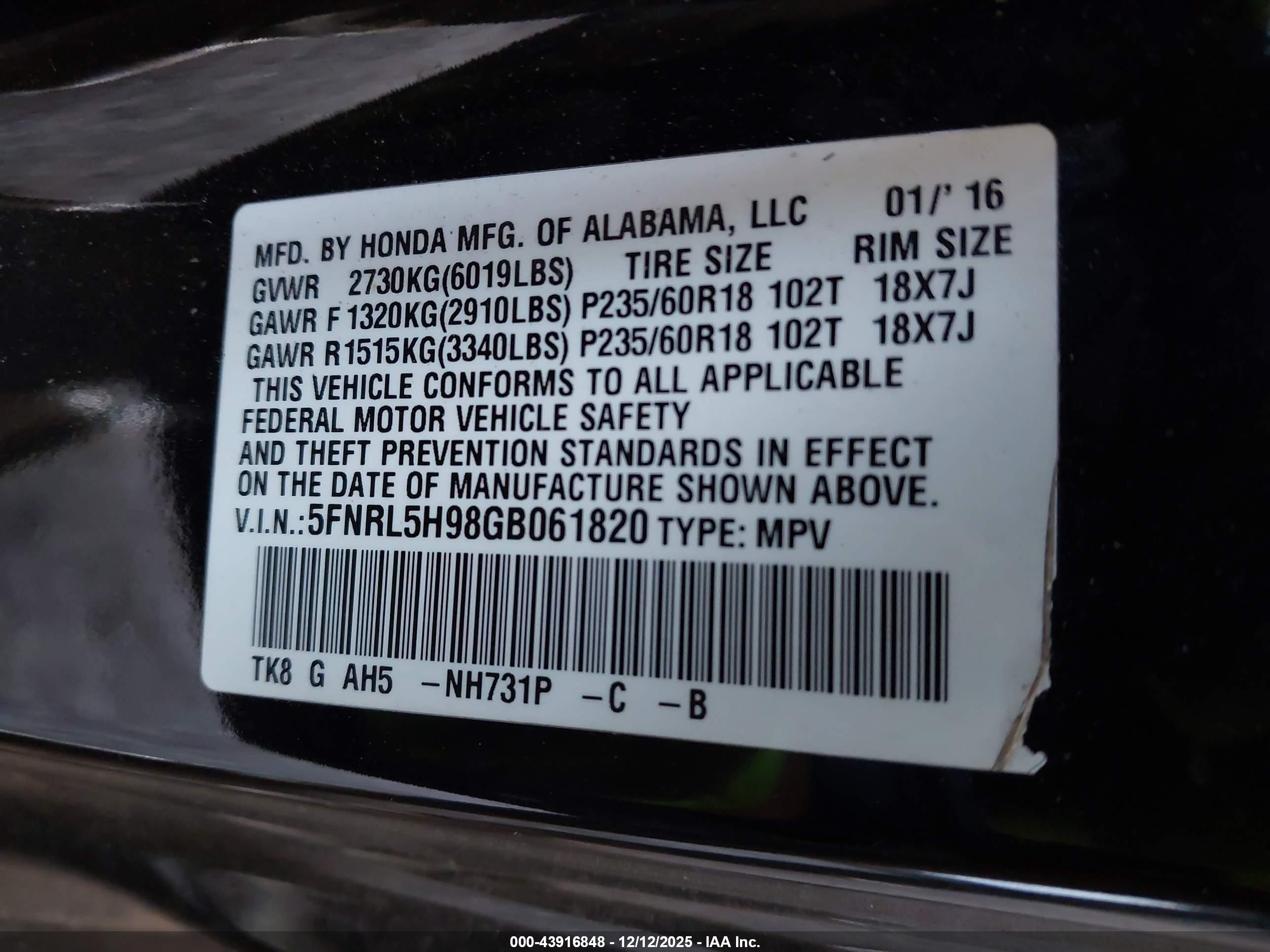 HONDA ODYSSEY image 9