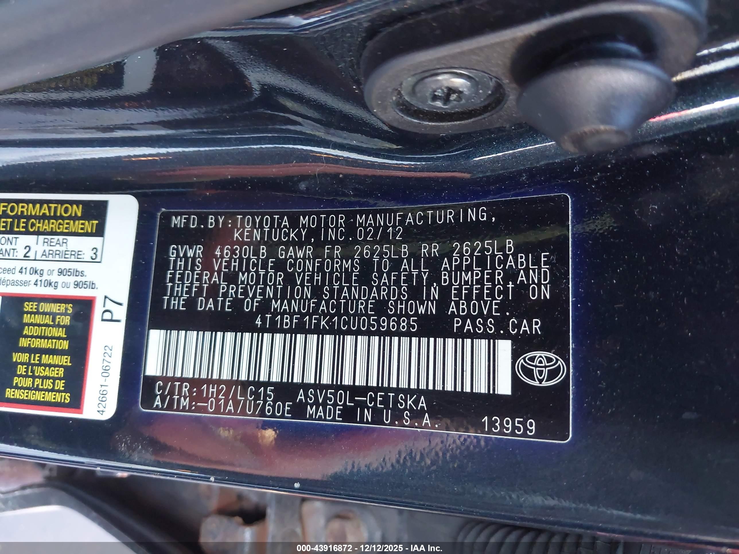 TOYOTA CAMRY image 9