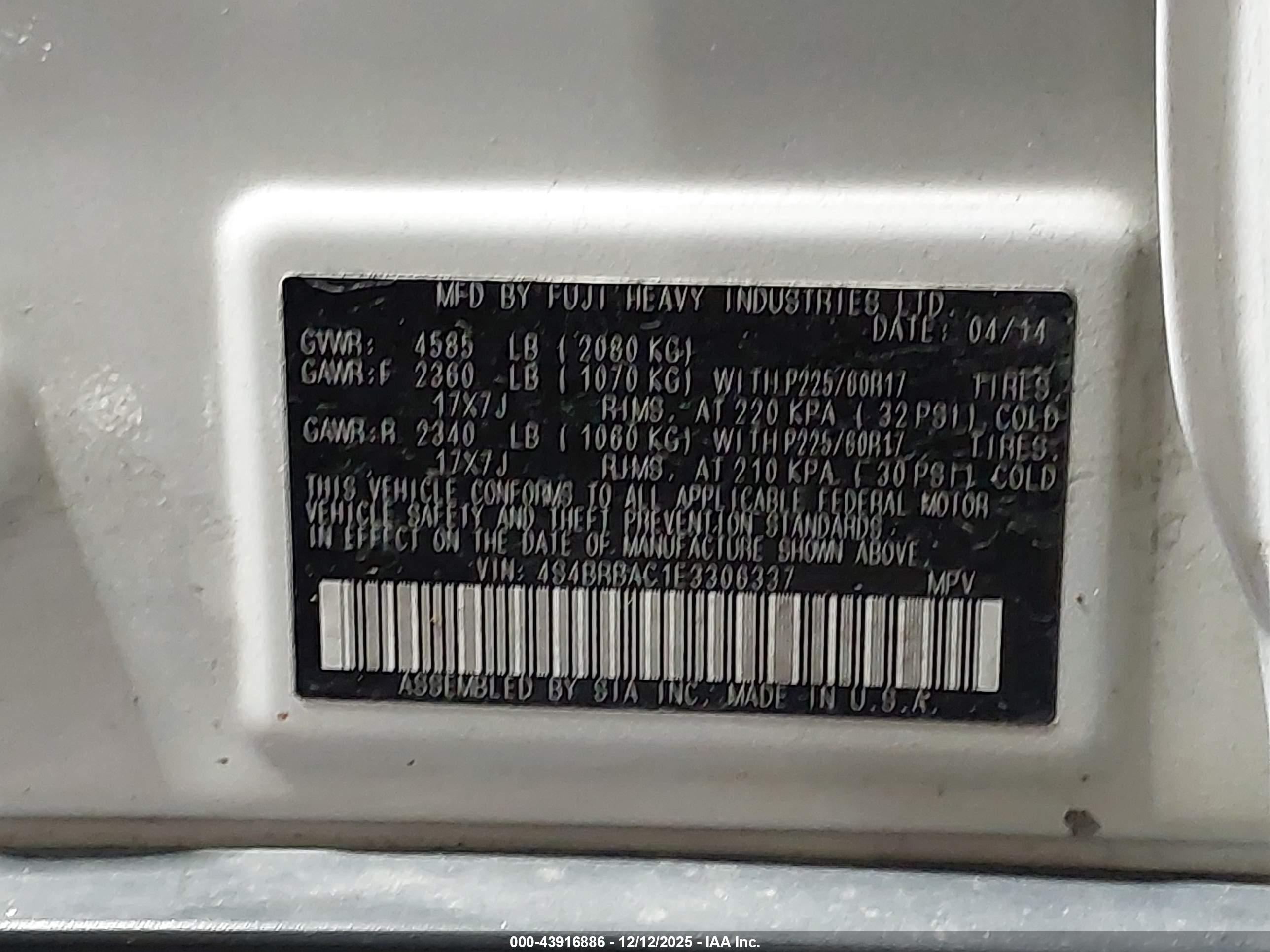 SUBARU OUTBACK image 9