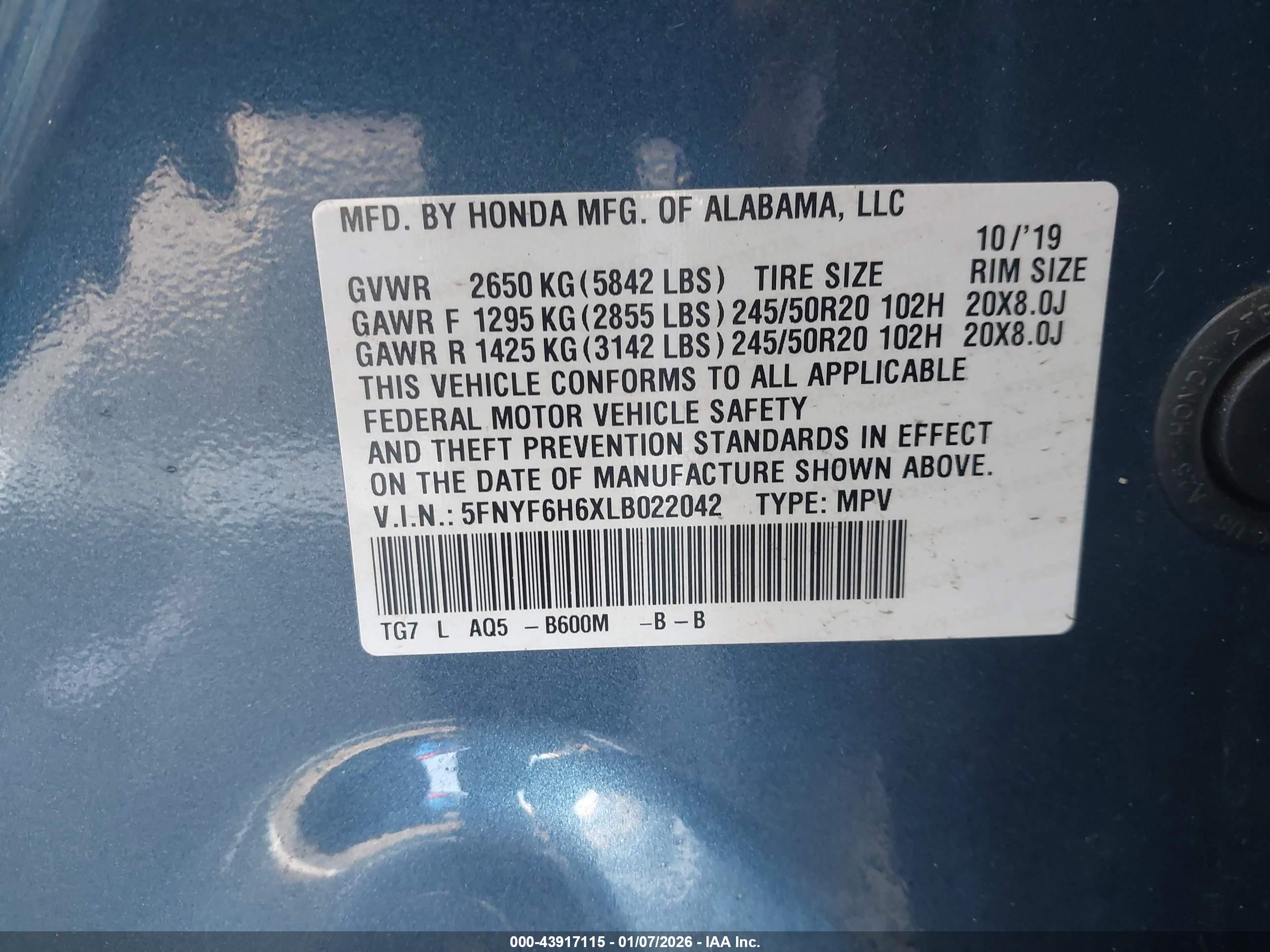 HONDA PILOT image 9
