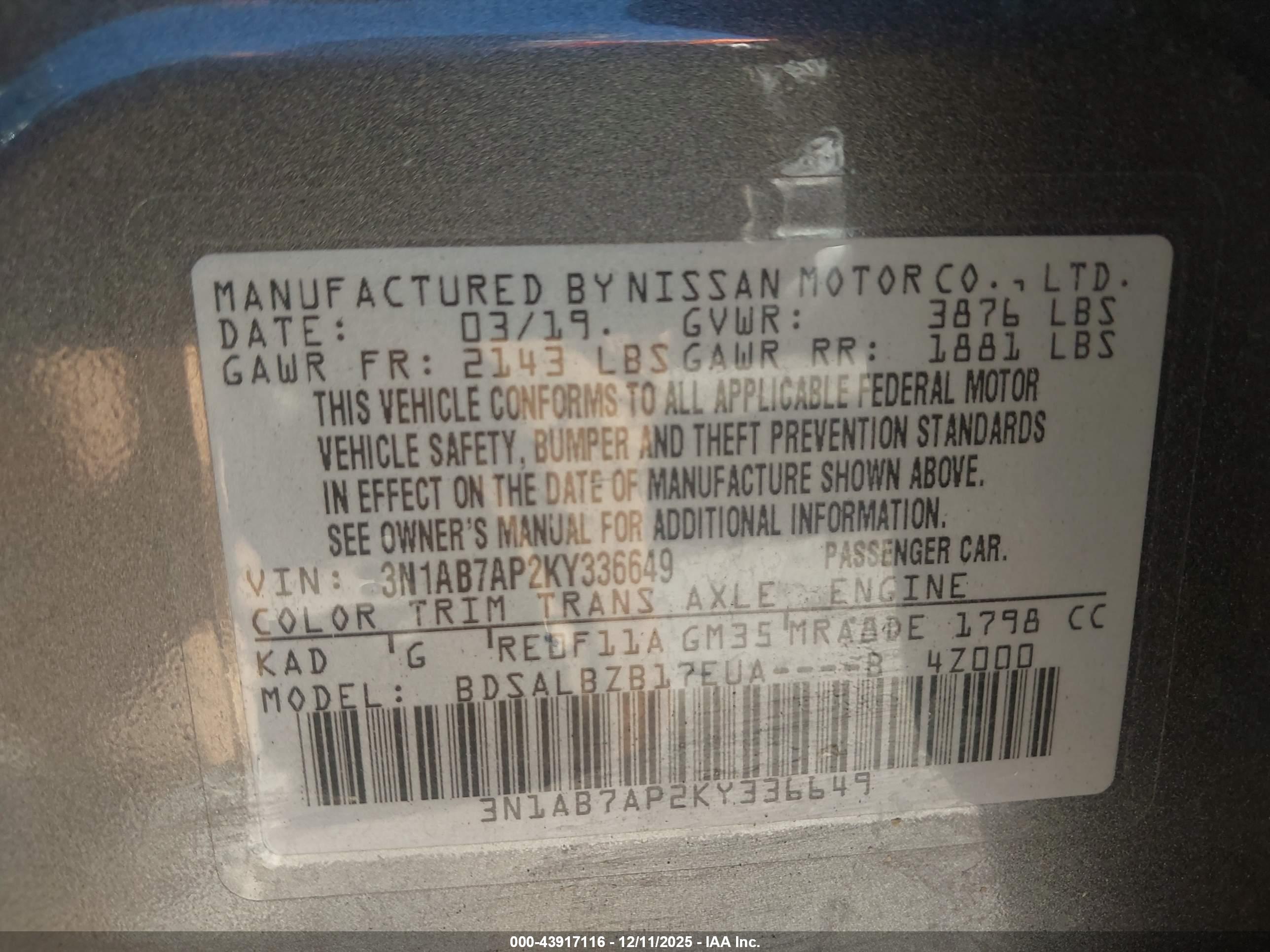 NISSAN SENTRA image 9