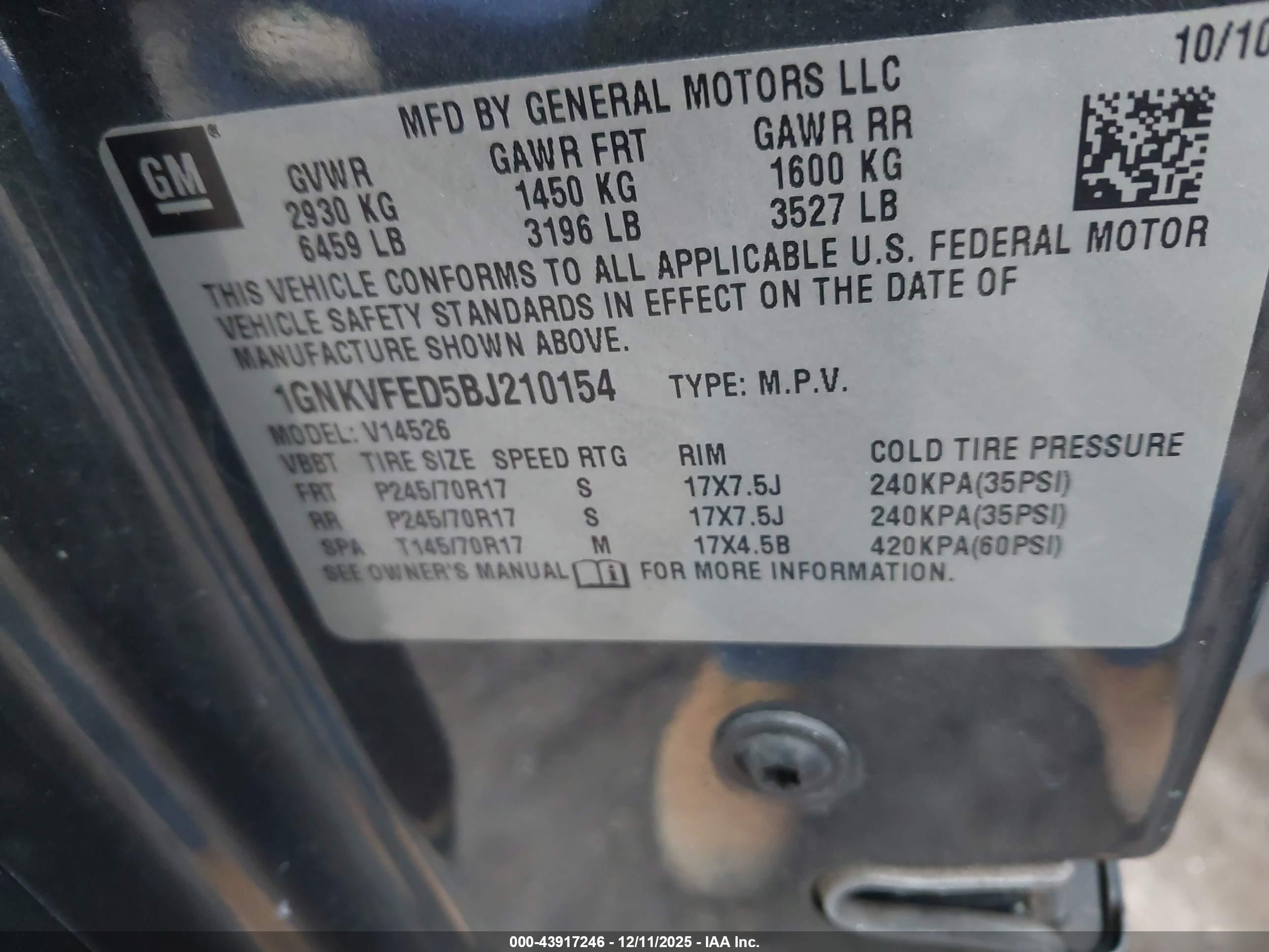 CHEVROLET TRAVERSE image 9
