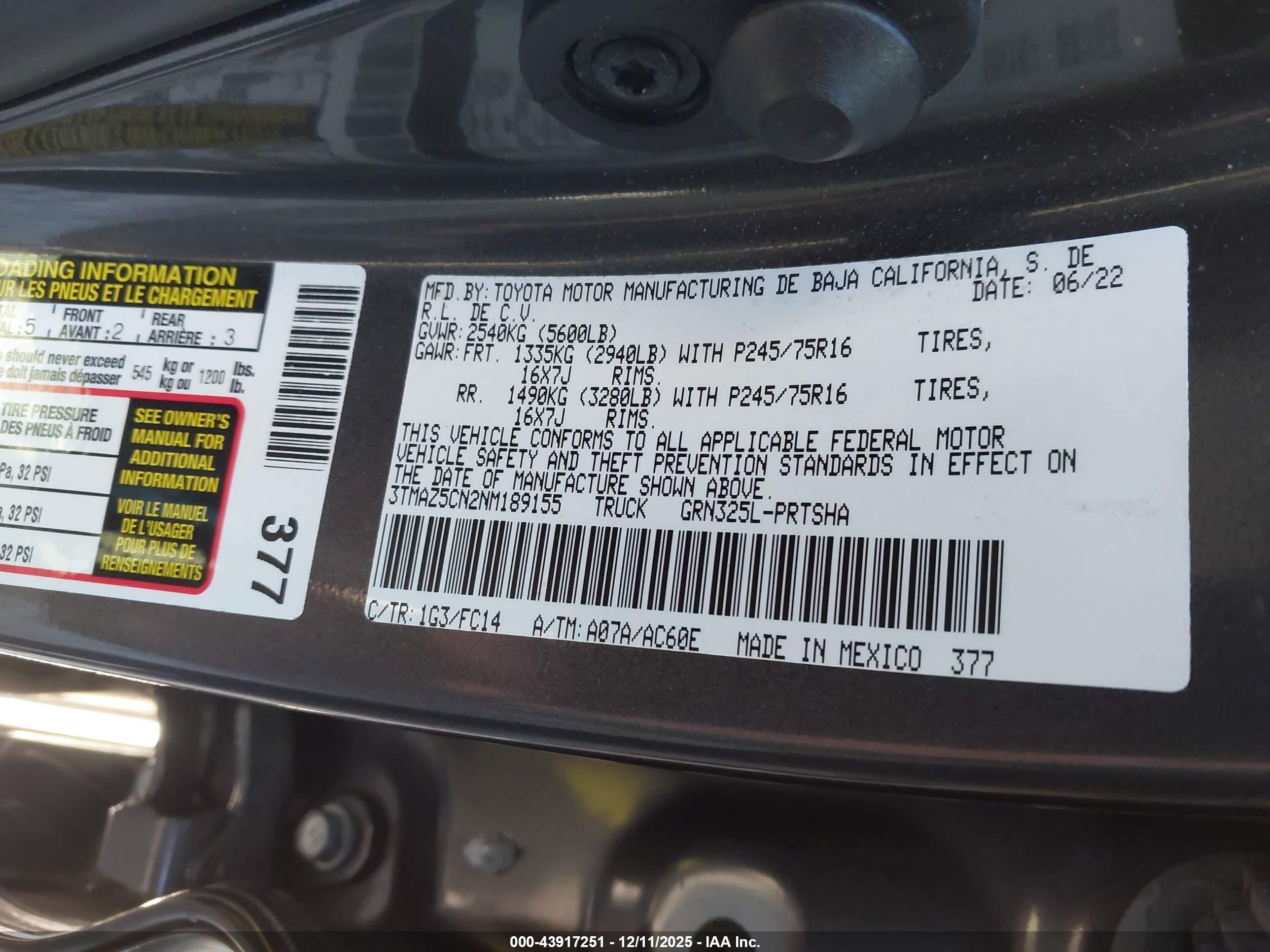 TOYOTA TACOMA image 9