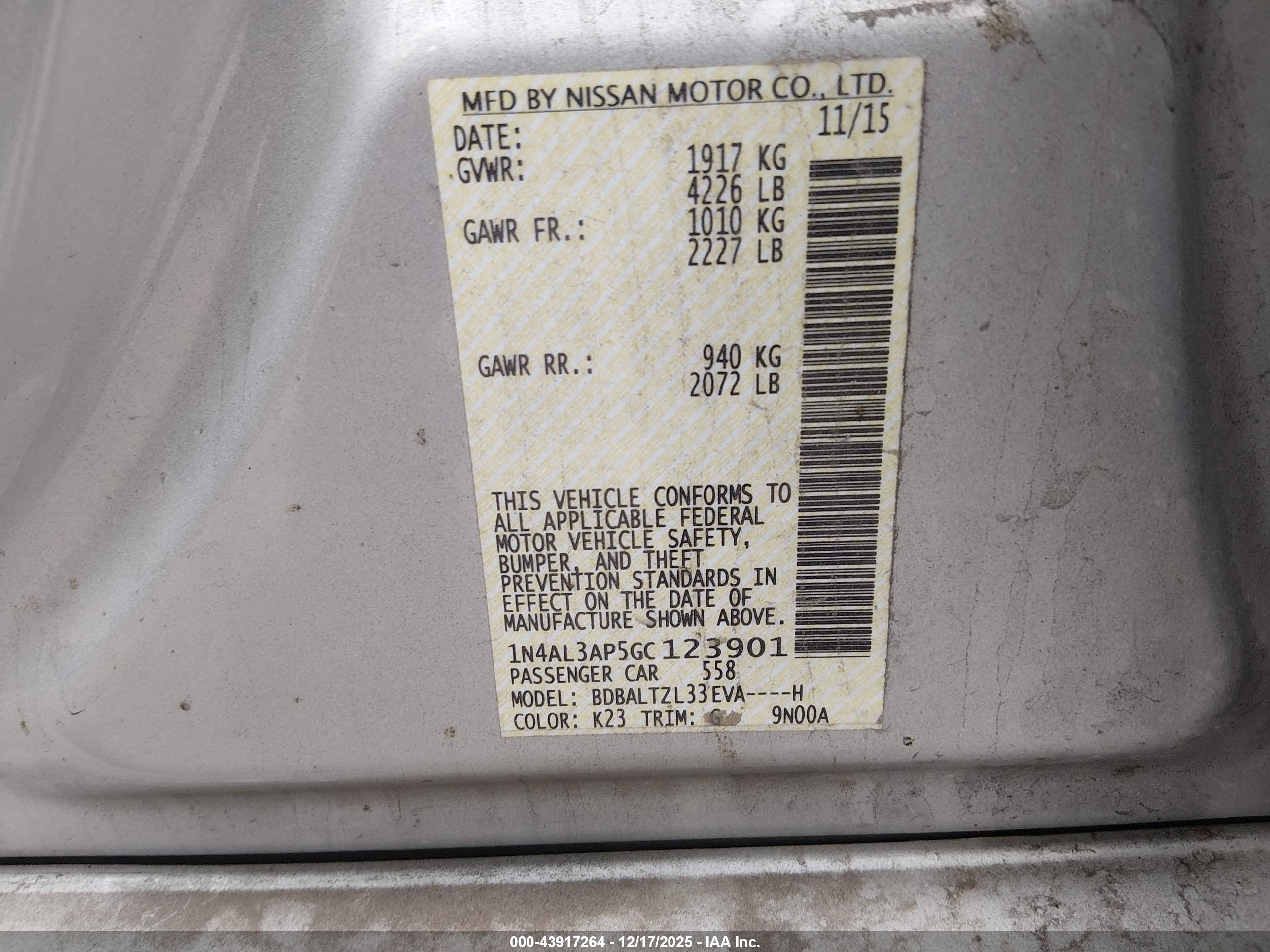NISSAN ALTIMA image 9