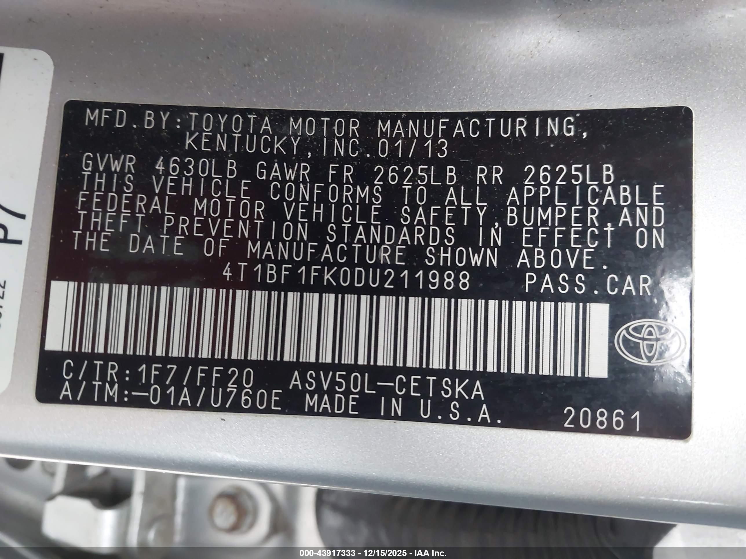 TOYOTA CAMRY image 9