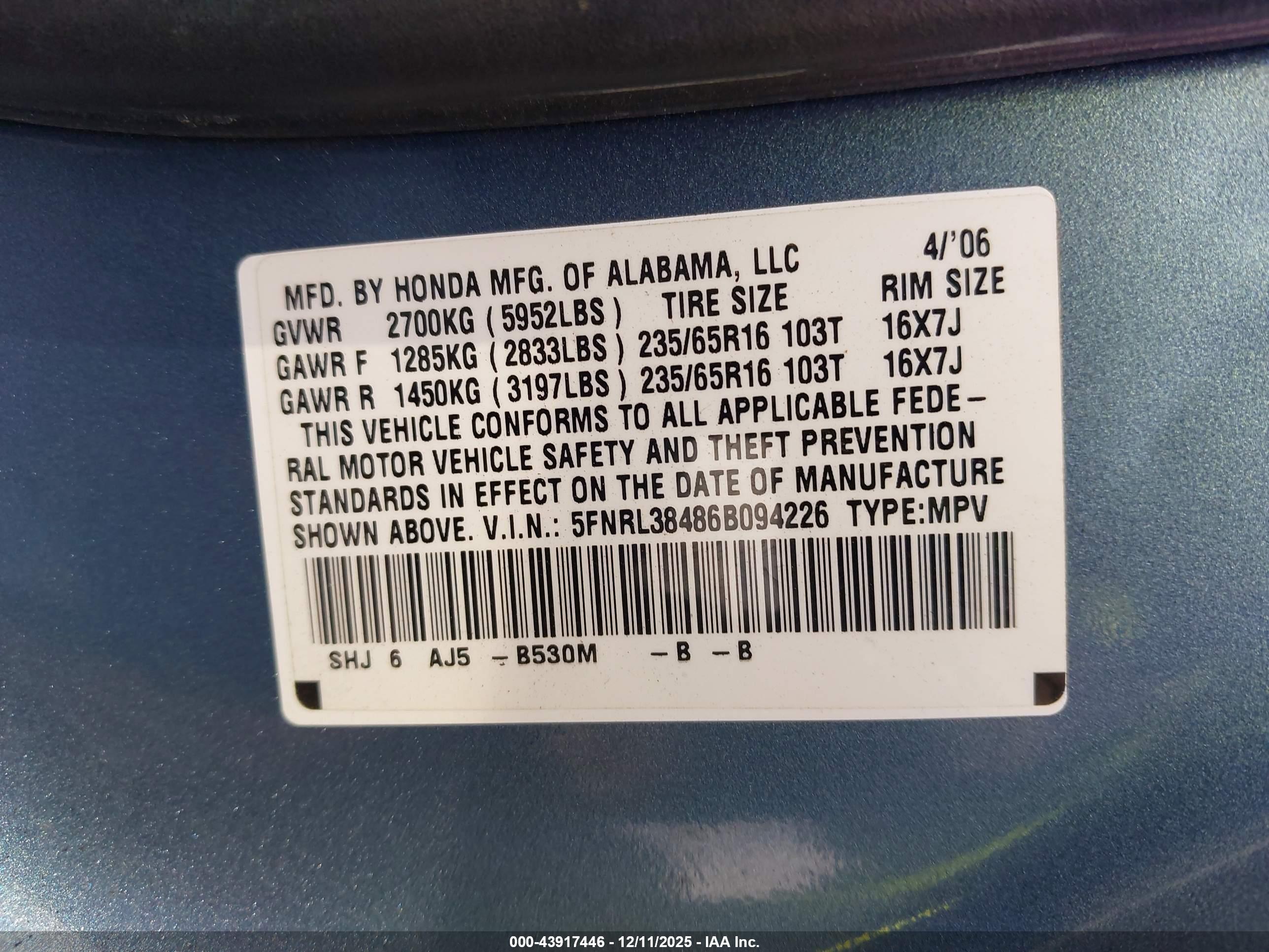 HONDA ODYSSEY image 9