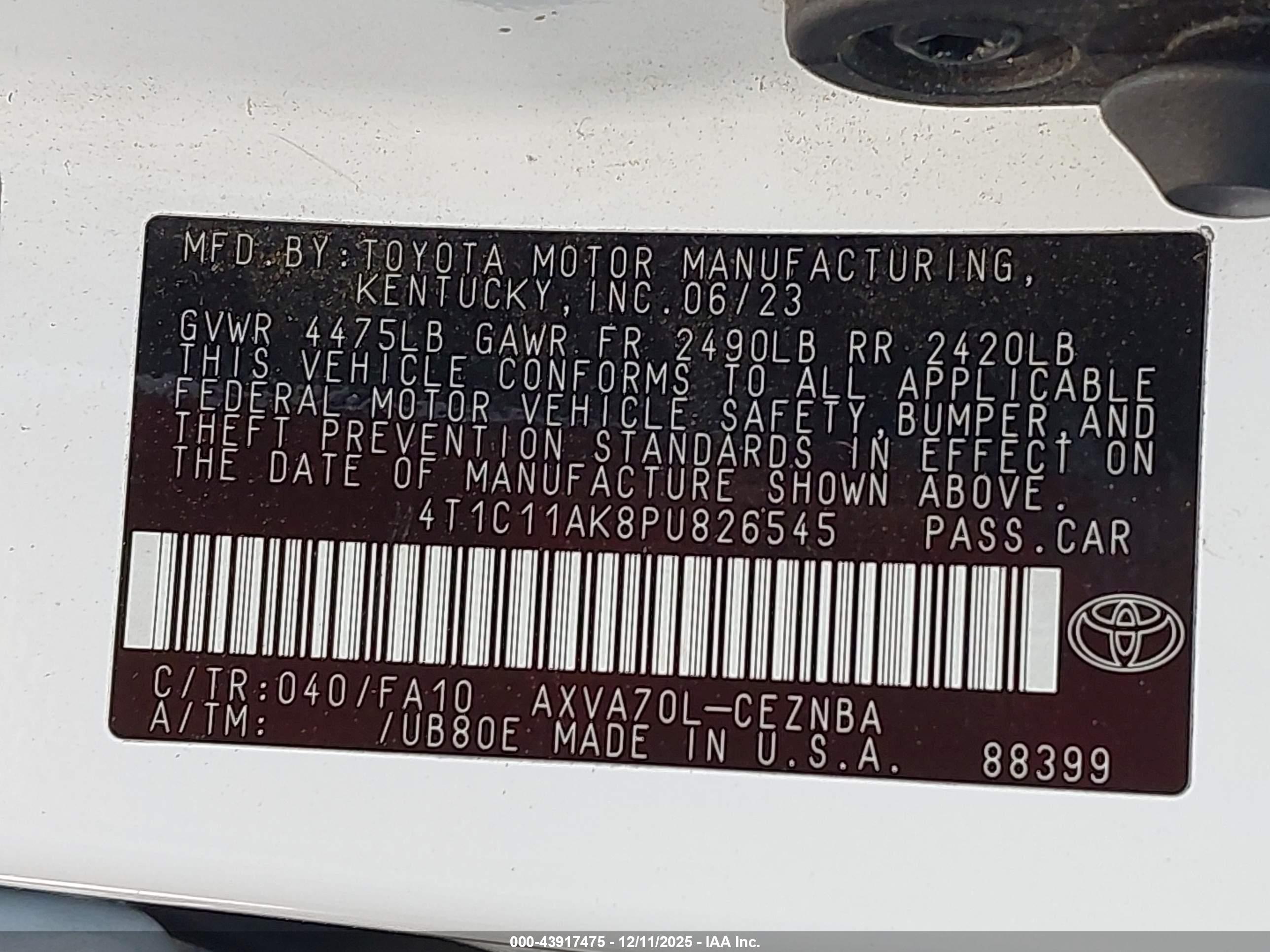 TOYOTA CAMRY image 9