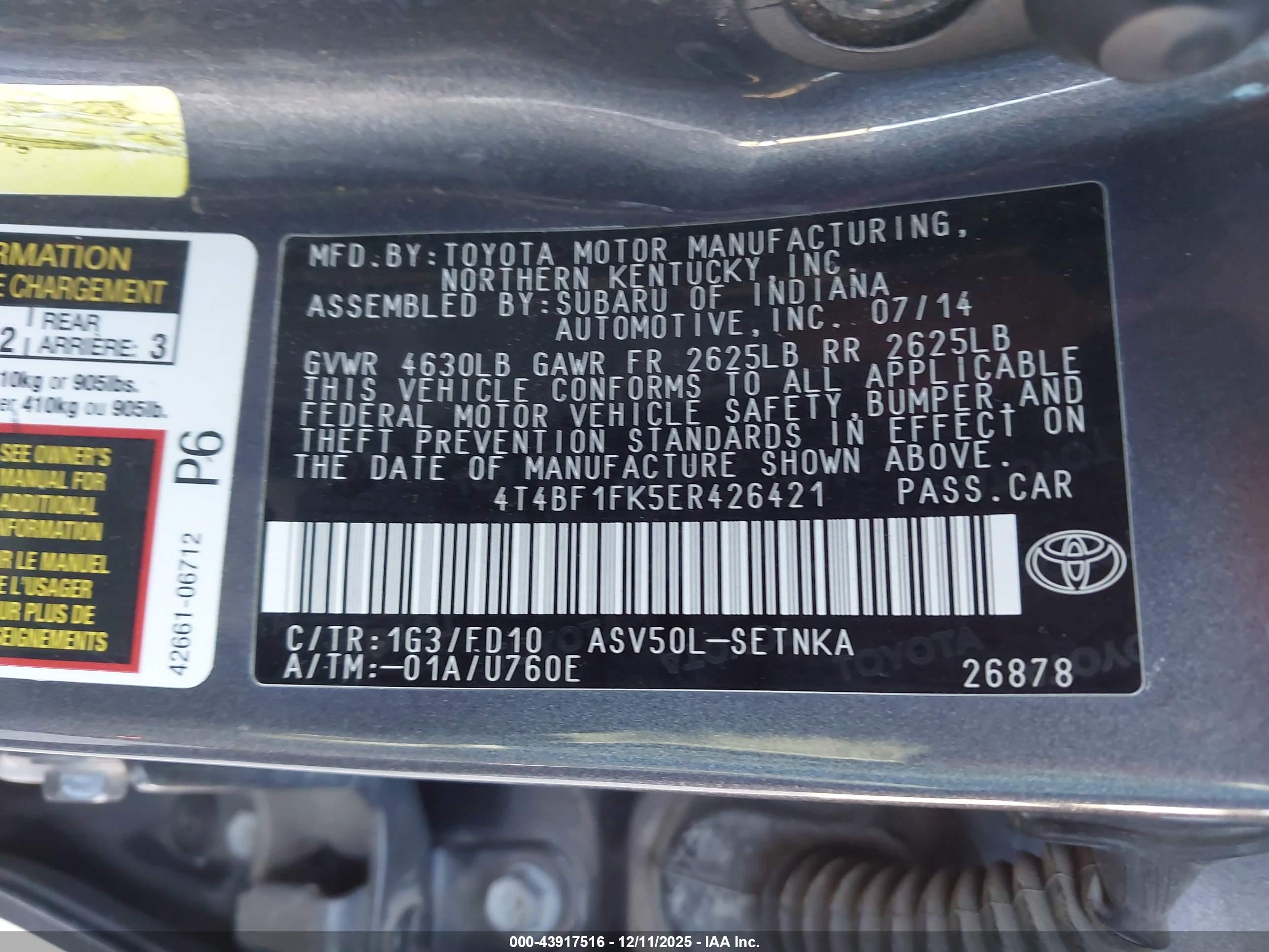 TOYOTA CAMRY image 9