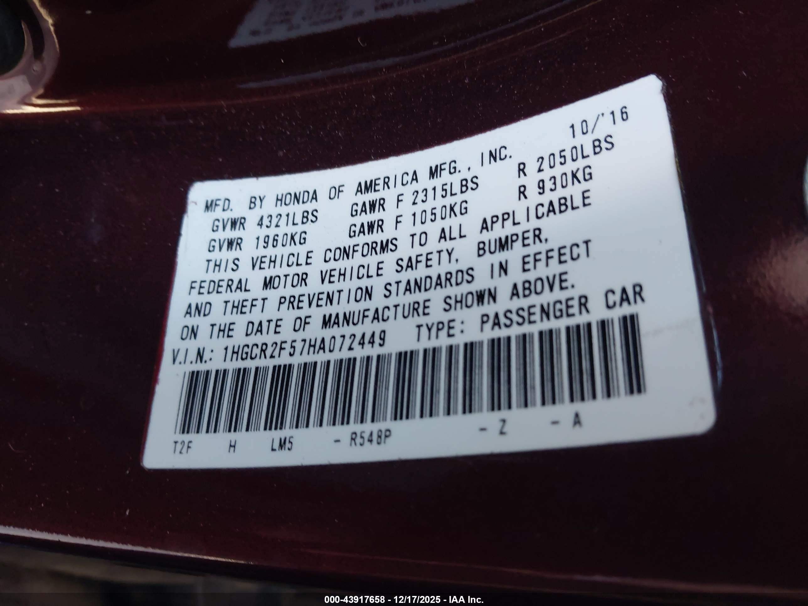 HONDA ACCORD image 9