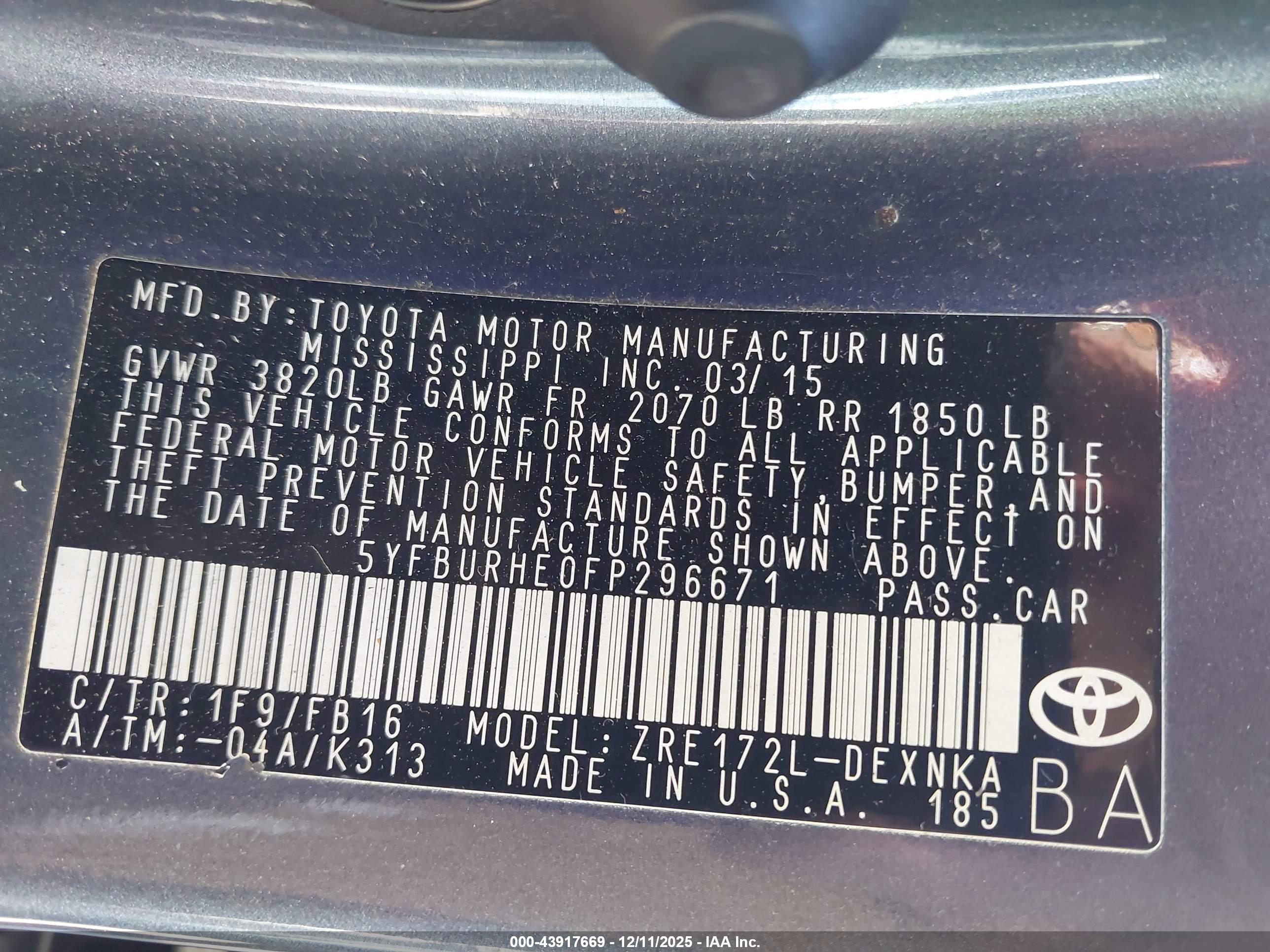 TOYOTA COROLLA image 9