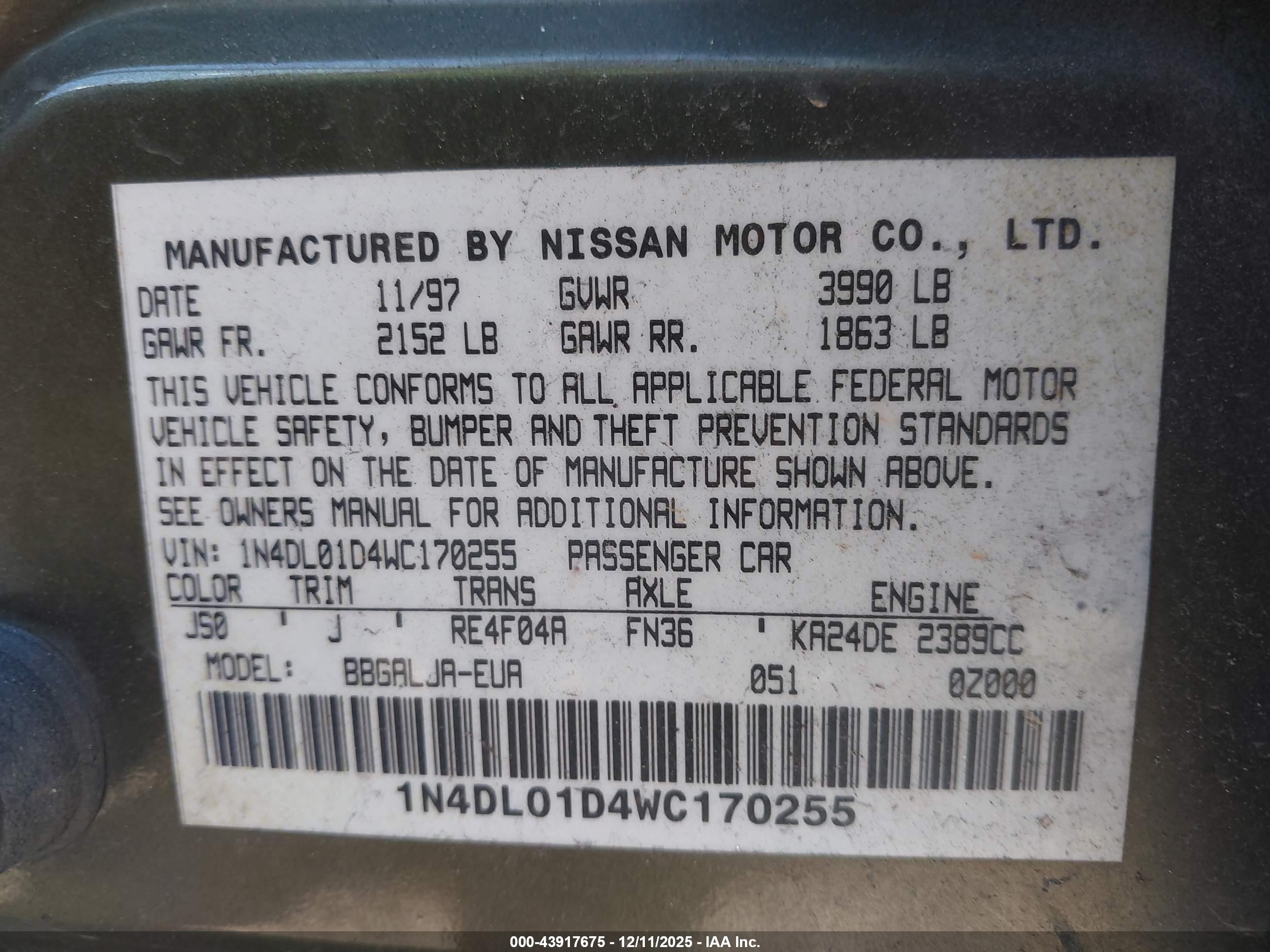 NISSAN ALTIMA image 9