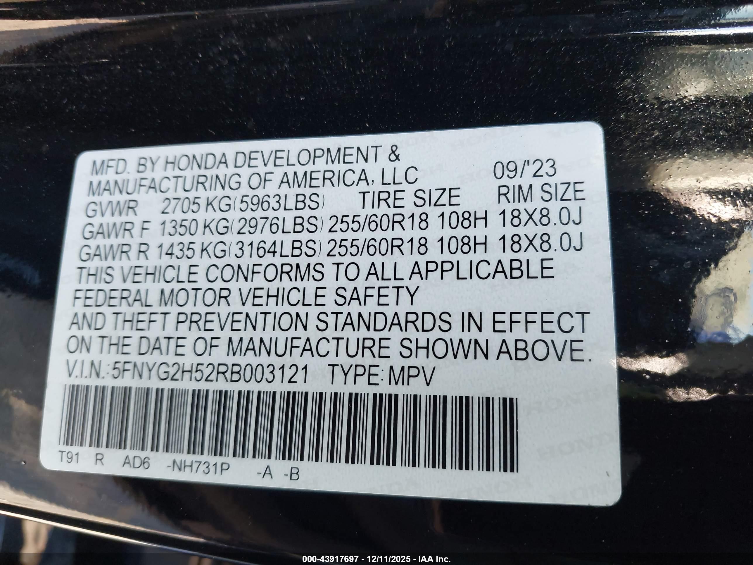HONDA PILOT image 9