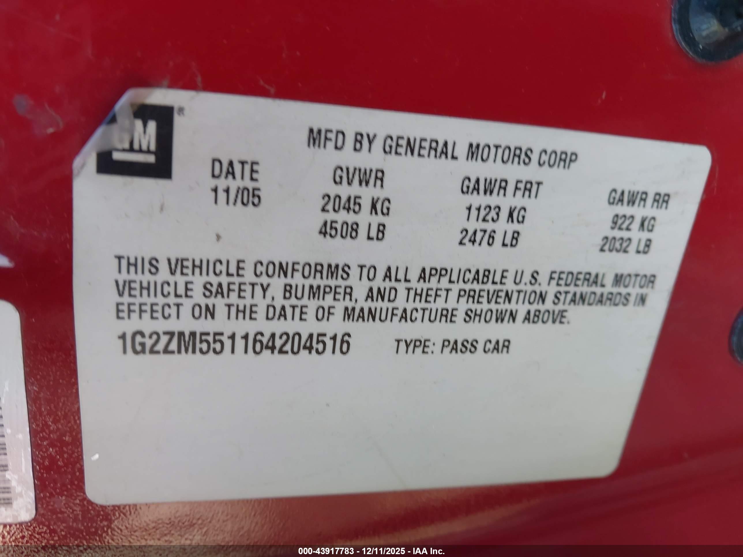 PONTIAC G6 image 9