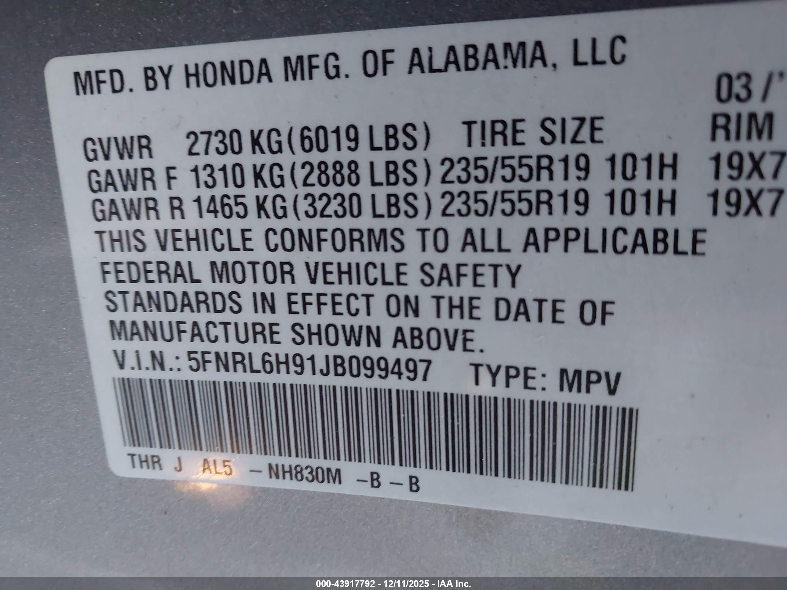 HONDA ODYSSEY image 9