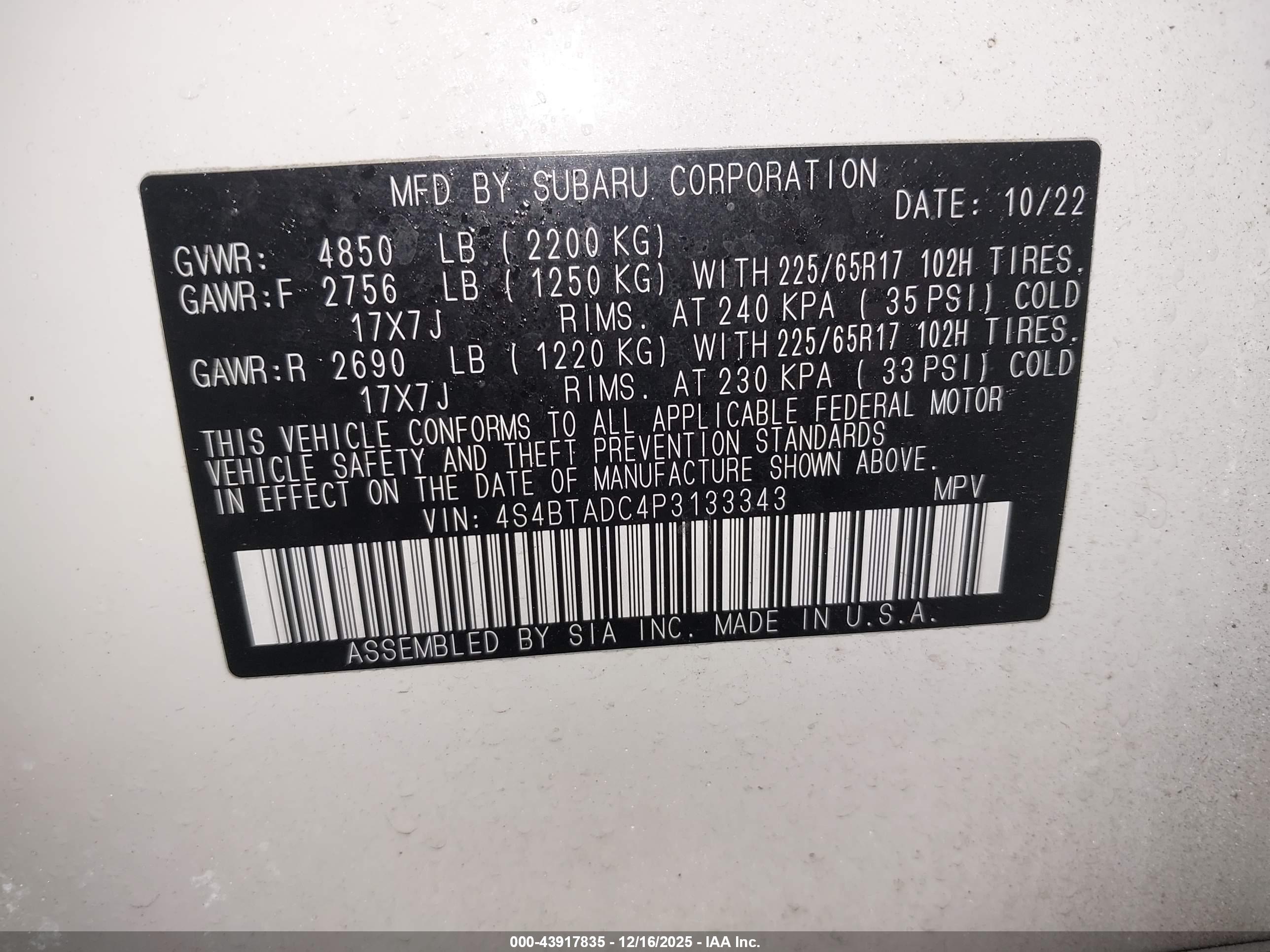 SUBARU OUTBACK image 9