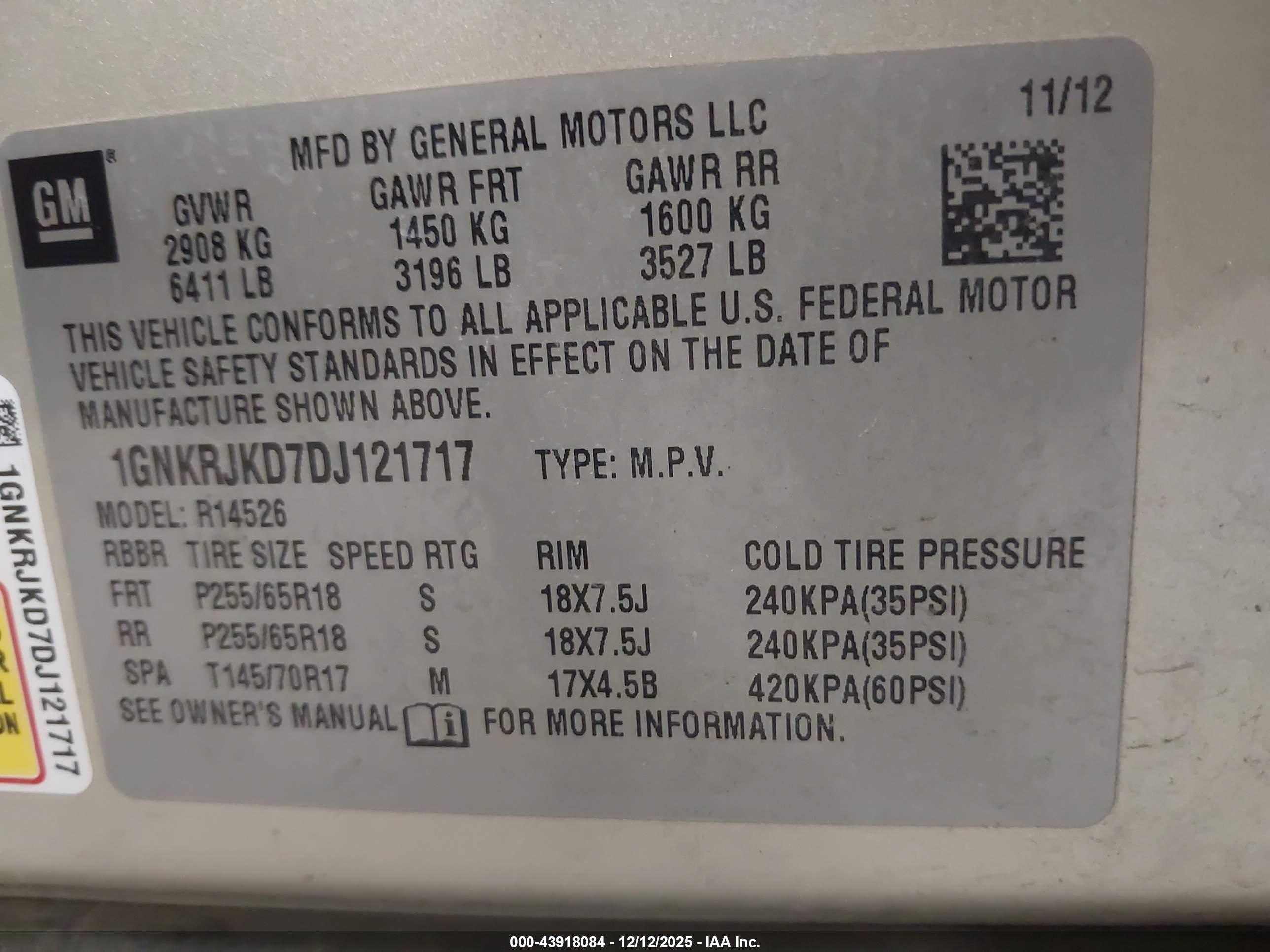CHEVROLET TRAVERSE image 9