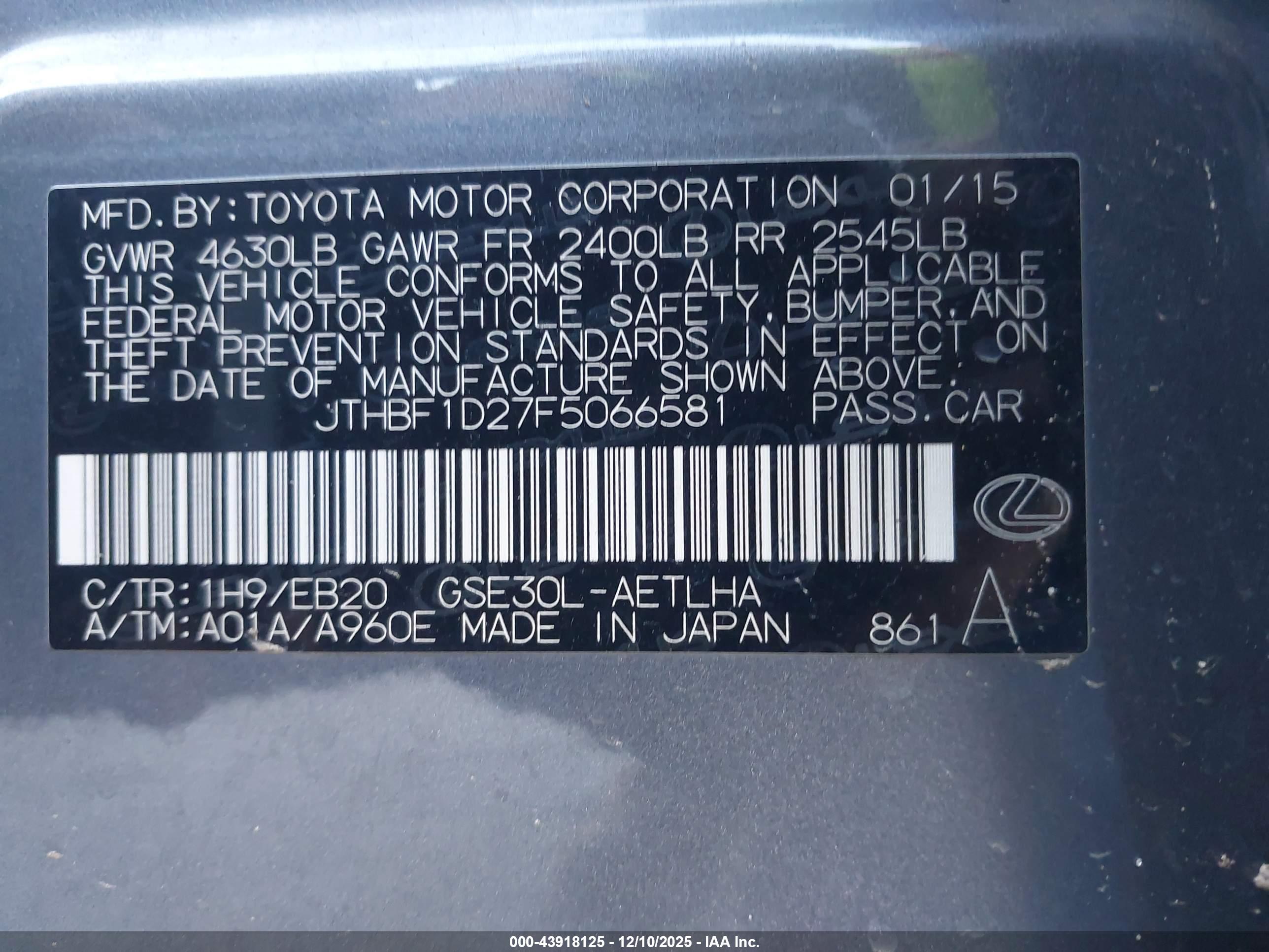 LEXUS IS image 9